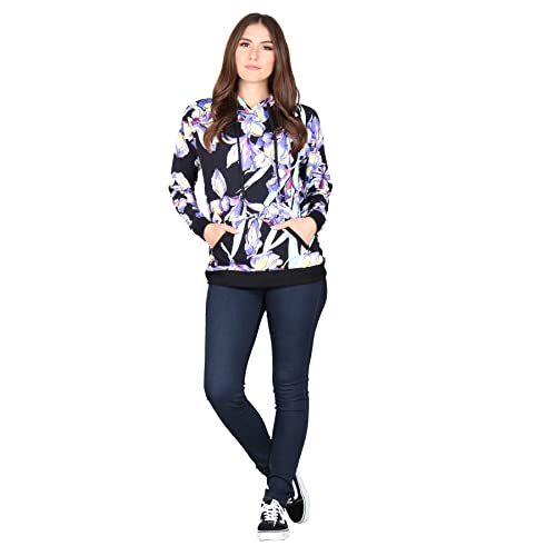 Hand Drawn Iris Floral Black