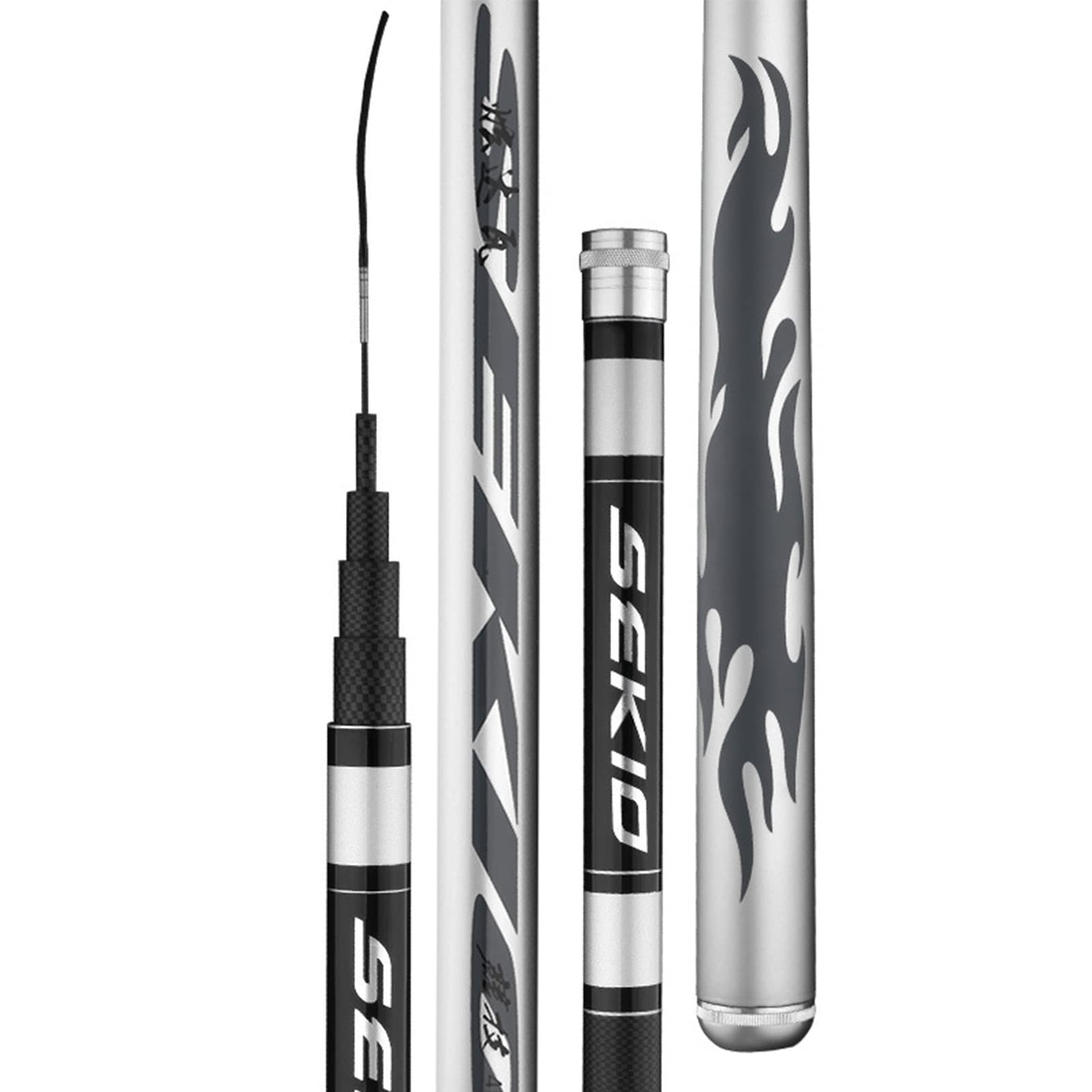 Premium Carbon Fiber Fishing Rods - Lightweight Casting Rods for Sea & Deep Water Fishing | Saltwater Fishing Equipment Kit with High Sensitivity | Perfect for Offshore, Pier & Beach Fishing Adventures