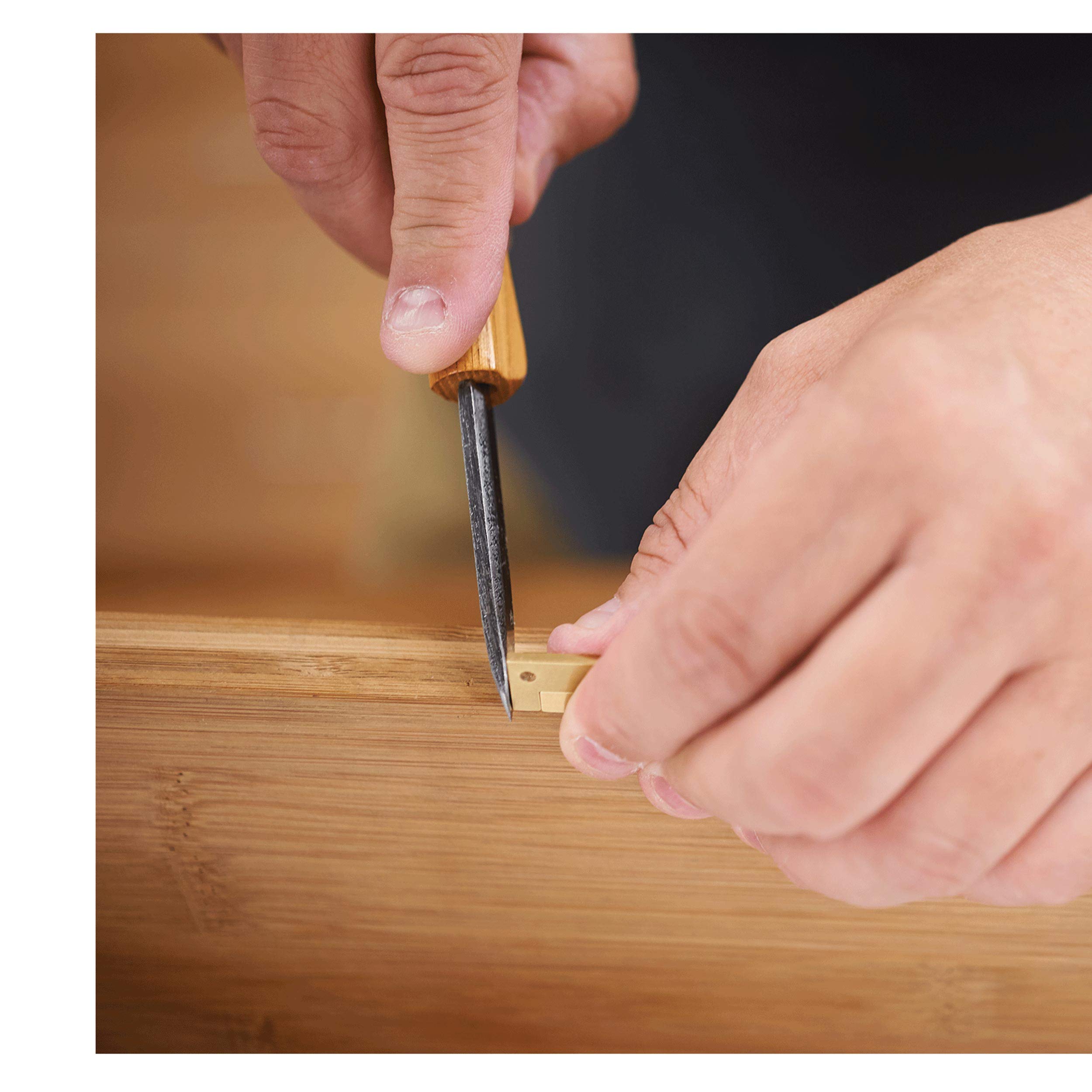 Premium Japanese Blue Steel Shop Knife - High-Quality Woodworking & Crafting Tool for Professional Carpenters & DIY Projects