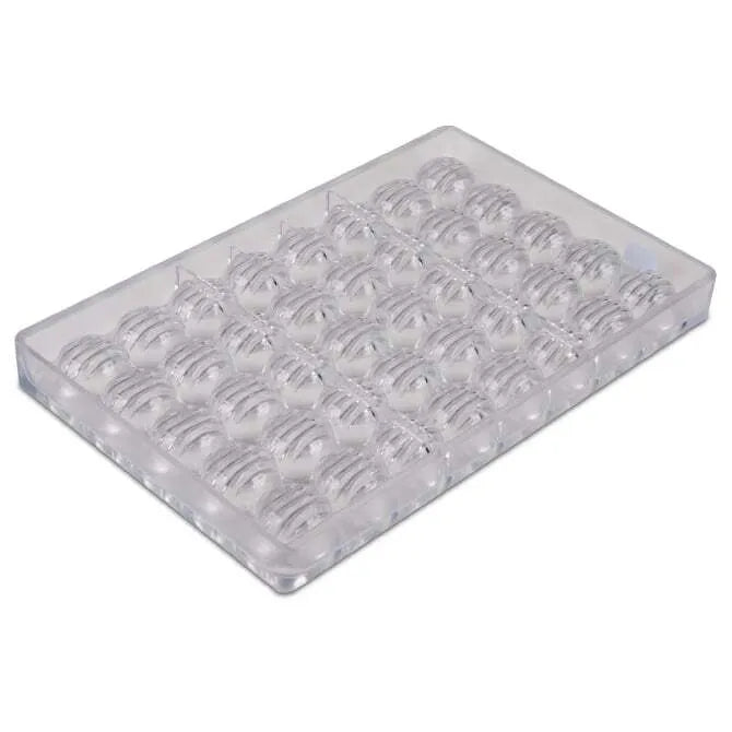 Premium Ridged Dome Chocolate Mold - 40 Cavity Silicone Baking Mold for Homemade Chocolates, Candies & Desserts - Perfect for Valentine's Day, Christmas Gifts & Party Treats