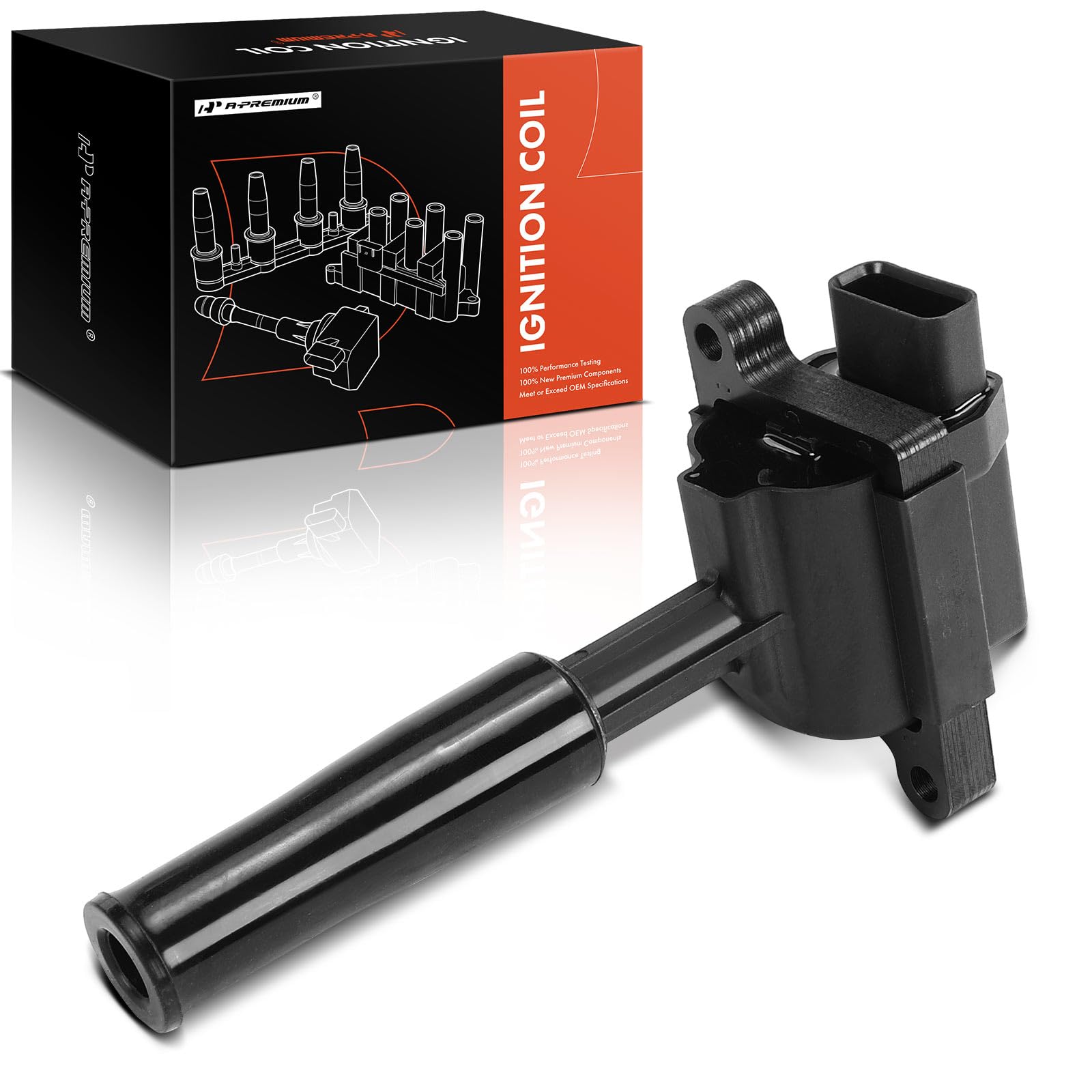 Premium Ignition Coil Pack Compatible with Jaguar XJ8 XJR XK8 XKR Vanden Plas 1999-2003 Models - 4.0L V8 Engine (4-Pin Connector) UF-415 Replacement Part - Perfect for Smooth Engine Performance & DIY Auto Repairs