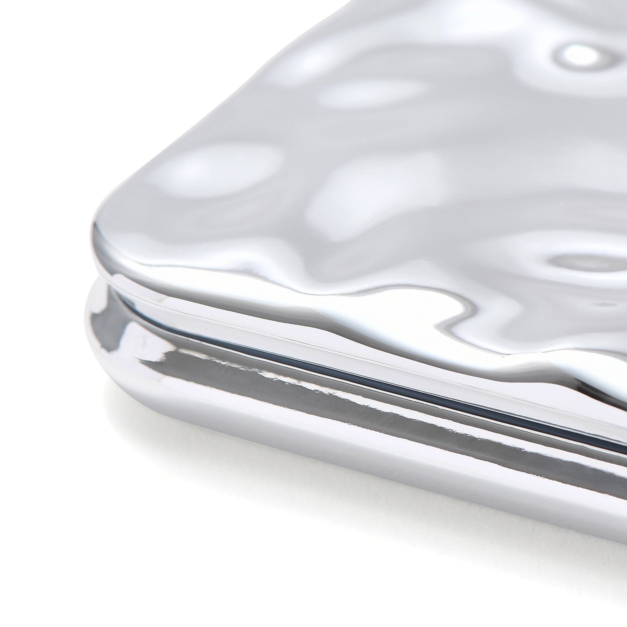 Blanche LED Compact Mirror - Silver | Portable Makeup Mirror with Bright LED Lights for Touch-Ups | Perfect for Travel, Home, and On-The-Go Makeup Application