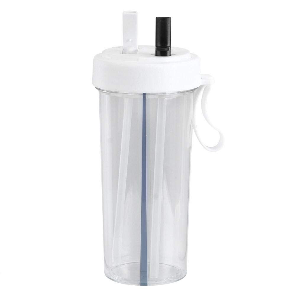 600ml Dual Use Water Bottle with Straw - Insulated Stainless Steel Sports Water Cup for Gym, Hiking, Camping & Travel (White) - Keep Hydrated at Home, Office or Outdoor Adventures