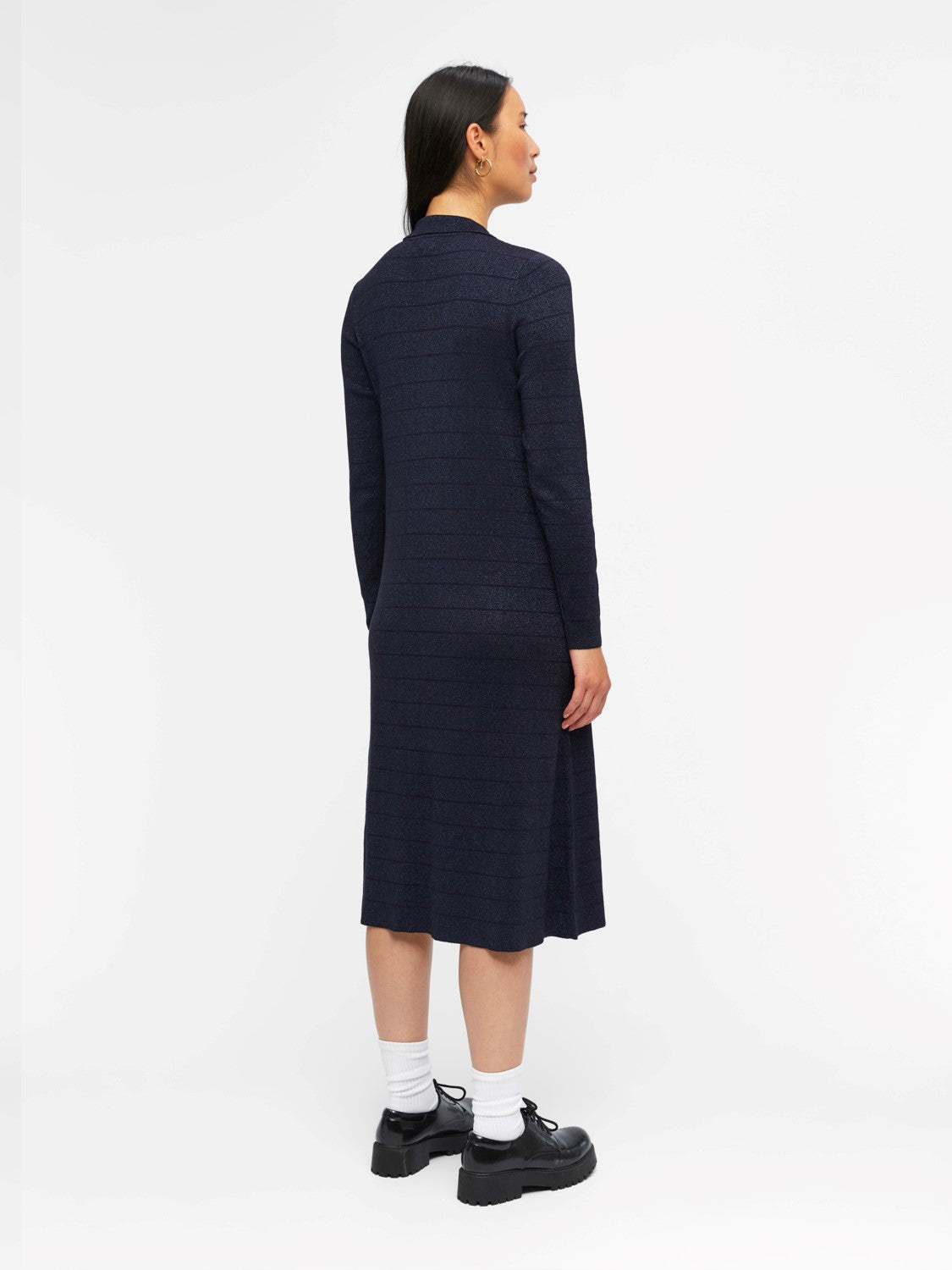 Martina Cardigan Knit Dress - Women's Long Sleeve Open Front Sweater Dress in Sky Captain Blue | Perfect for Office Wear, Date Night & Fall Layering