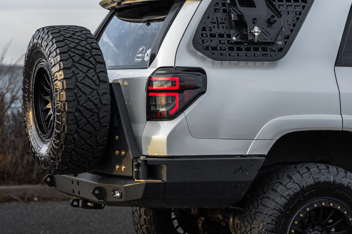 2010-2024 Toyota 4Runner Backwoods Adventure Mods Hi-Lite High Clearance Dual Swing Out Rear Bumper - Off-Road Bumper for Overlanding, Rock Crawling & Trail Adventures