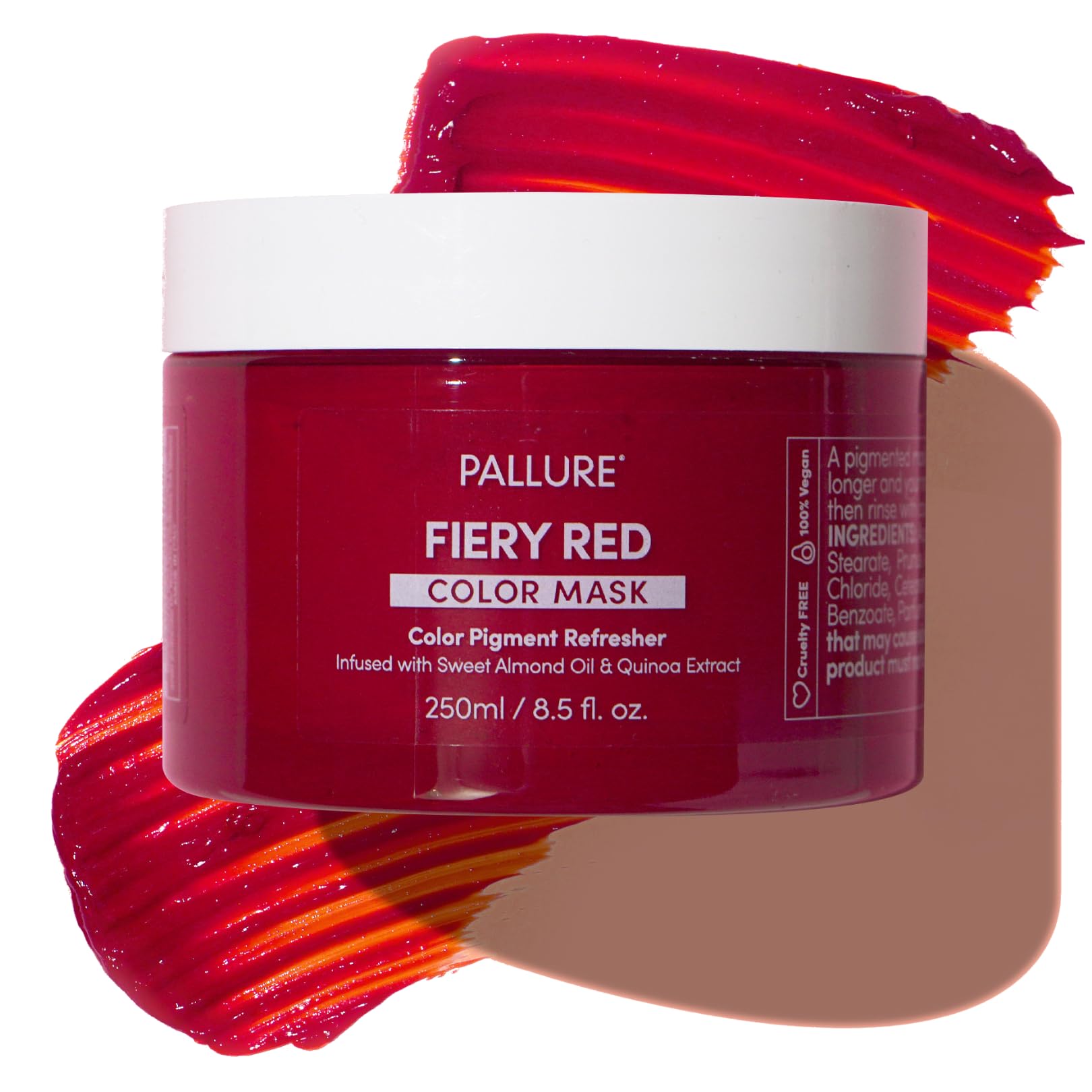 Fiery Red Semi-Permanent Hair Color Depositing Conditioner & Color Pigment Refresher Mask - 8.5 Oz for Vibrant, Long-Lasting Color - Perfect for At-Home Hair Care & Color Maintenance Between Salon Visits