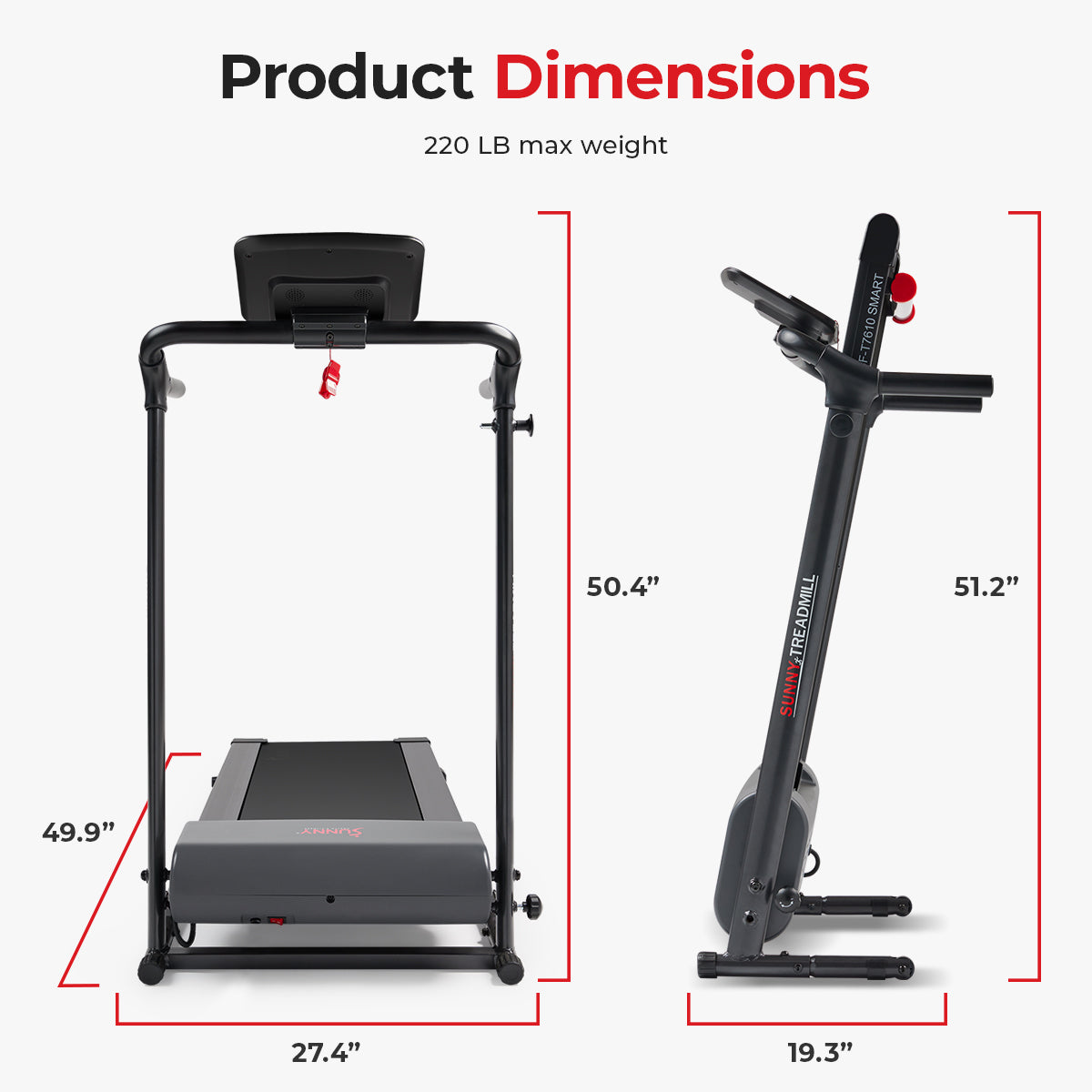 Compact Motorized Smart Treadmill - Easy Assembly & Foldable Design for Home Gym, Office & Small Spaces | Quiet Running Machine for Cardio Workouts & Fitness Training