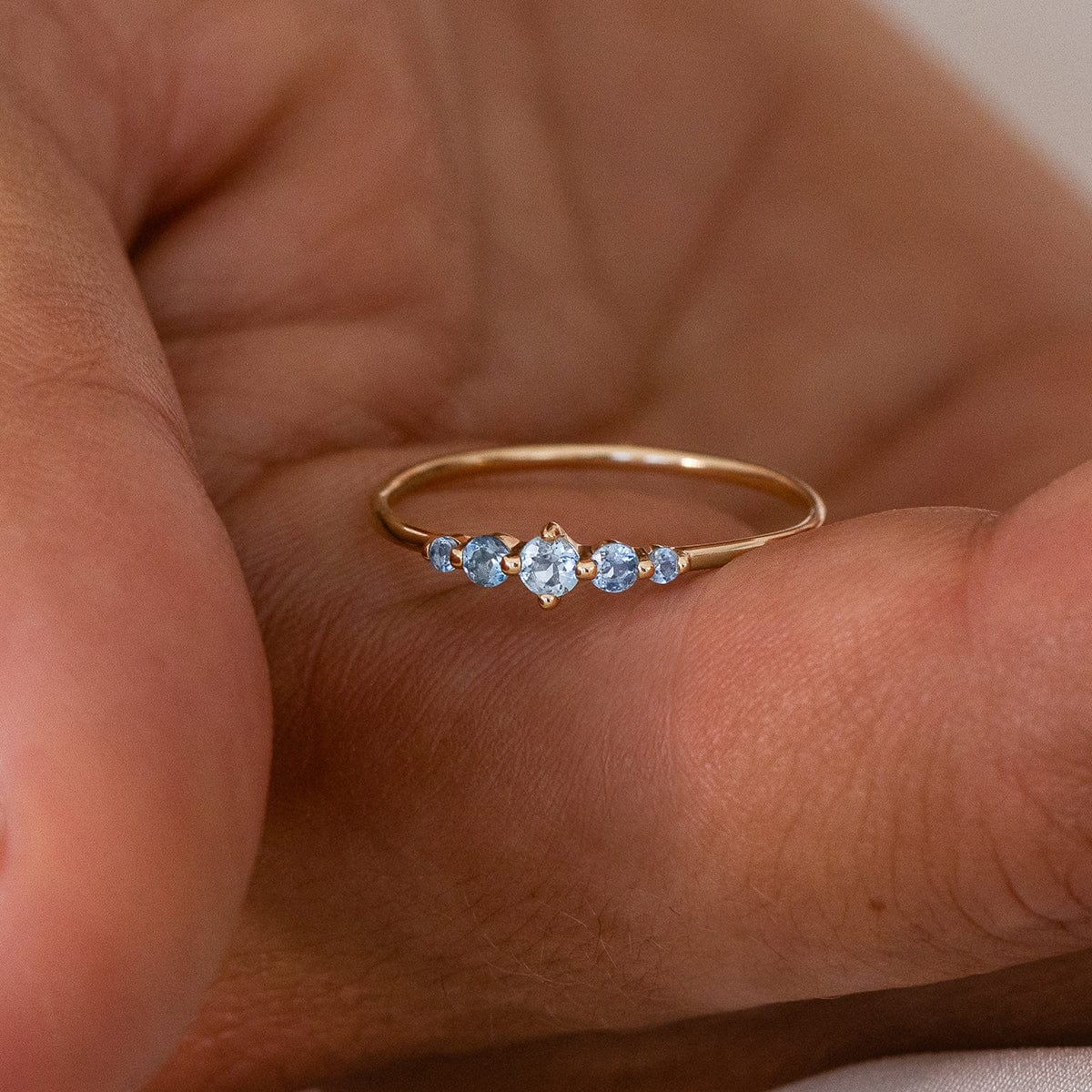 Aquamarine Oceana Ring - Elegant Blue Gemstone Jewelry for Women - Perfect for Weddings, Parties & Everyday Wear