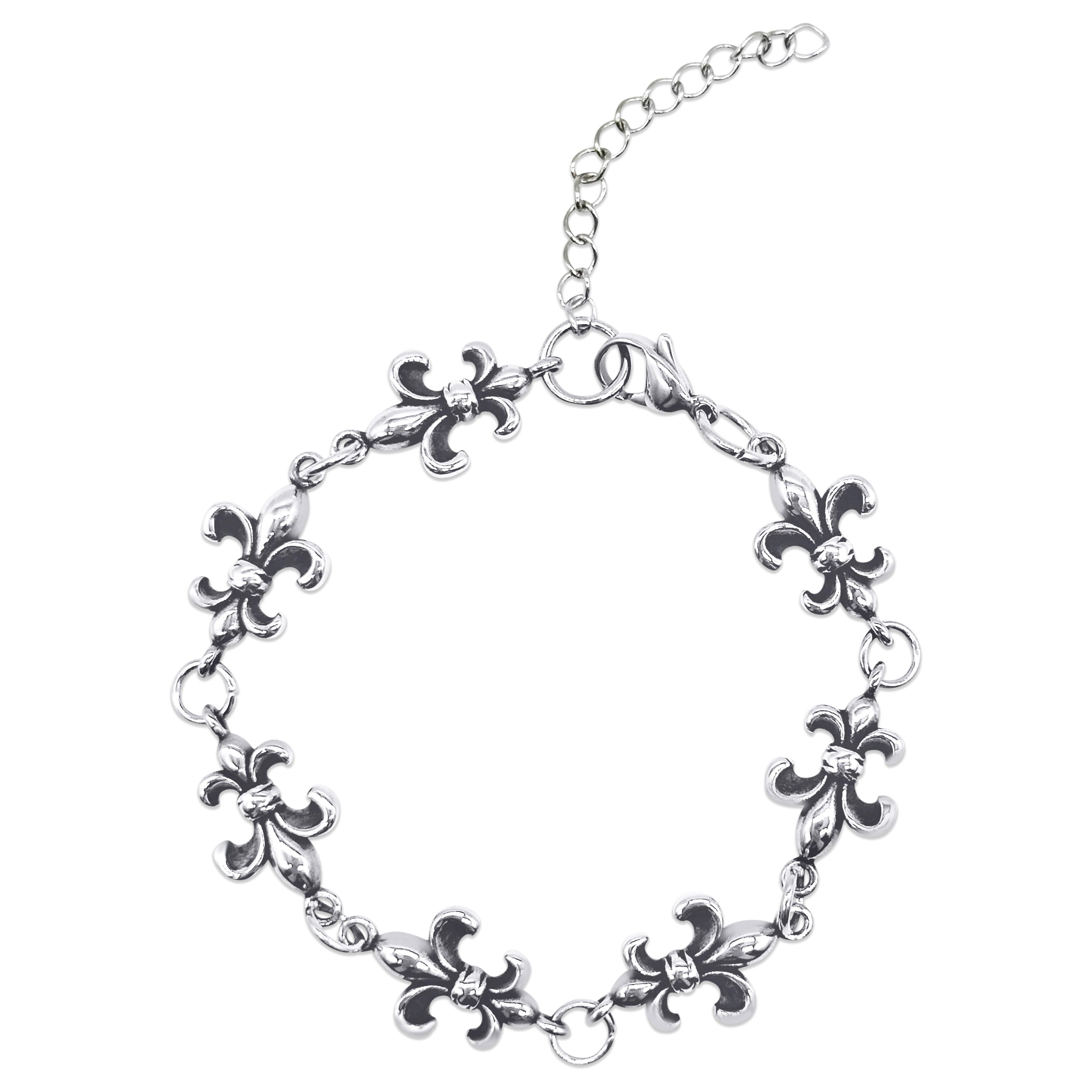 Fleur De Lis Bracelet for Women - Elegant French Lily Charm Bangle - Perfect for Gifts, Parties, and Everyday Wear
