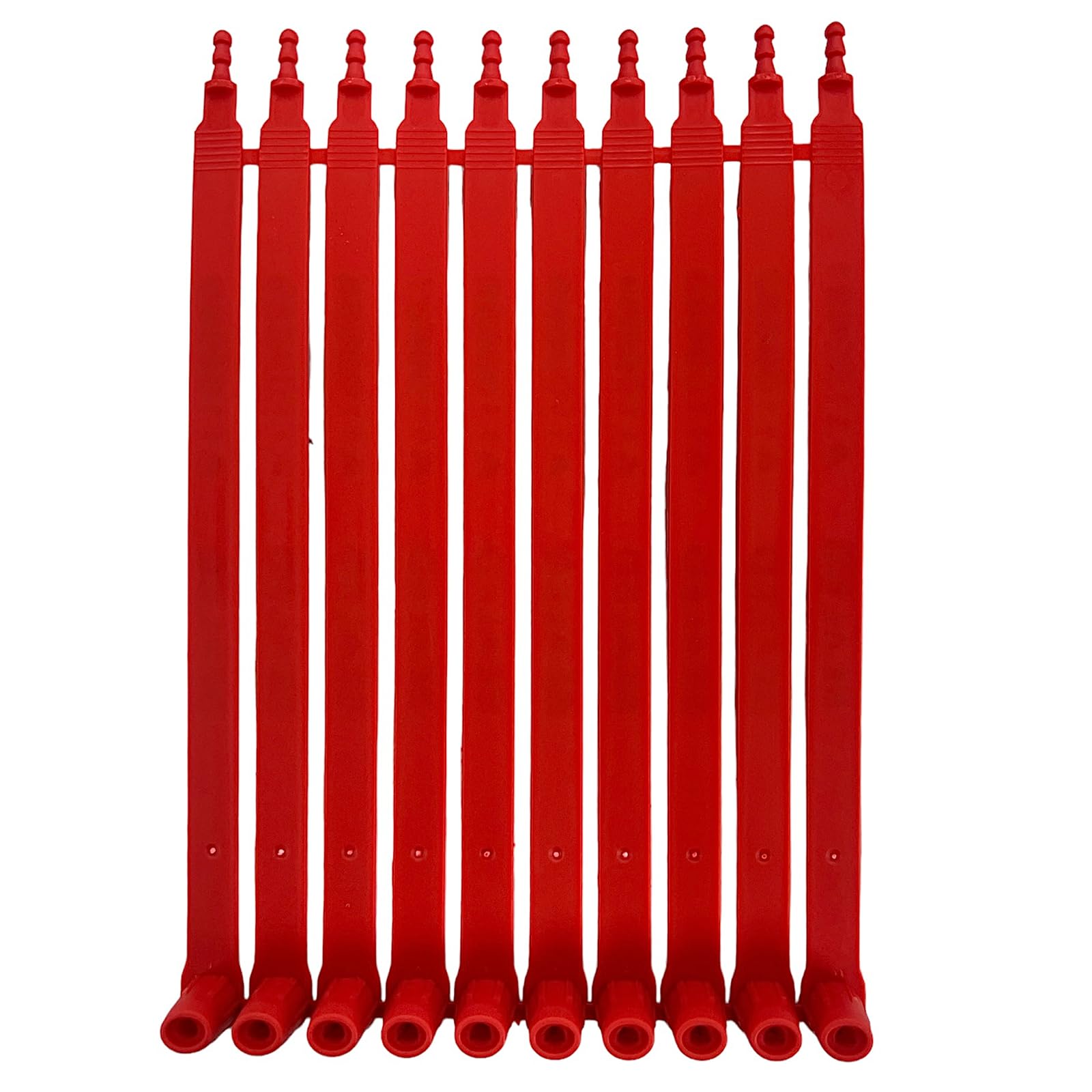 Red Plastic Security Seals 8 Inch - Self-Locking Tamper Proof Shipping Seals with Progressive Numbering for Trucks, Trailers, Cargo Containers & Luggage - 600 Count Pack (Ideal for Logistics, Warehouse Security & Transportation Protection)