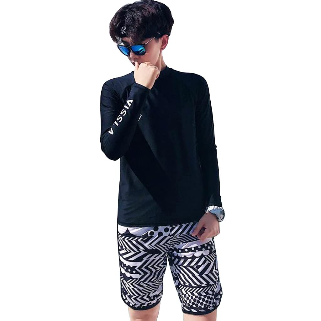 Women's Long Sleeve Swimwear Top & Shorts Set - Quick Dry UV Protection Surfing Suit for Tomboy Trans Lesbian - Perfect for Beach, Pool, Surfing & Water Sports