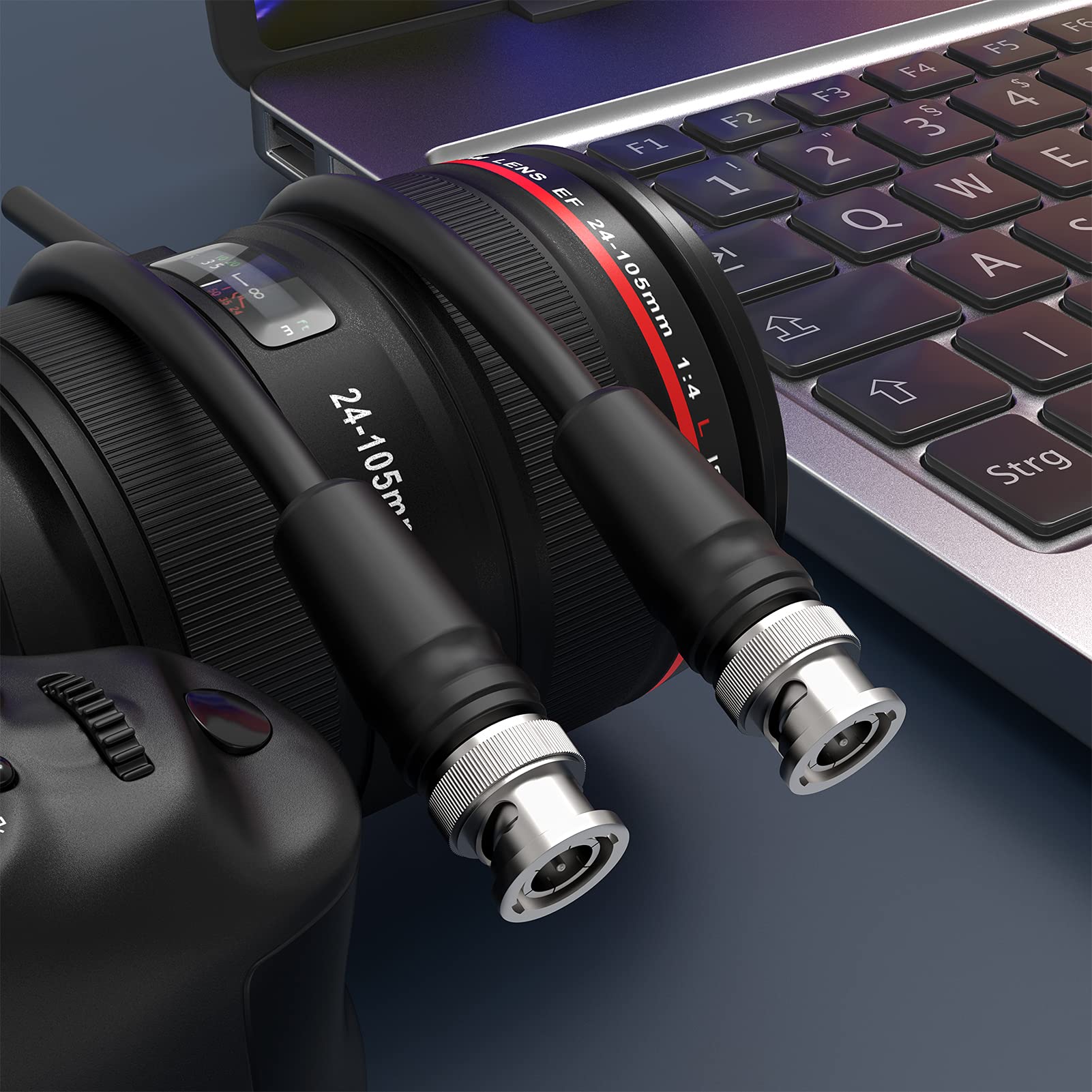 12G SDI Cable 100 ft - 4K@60Hz RG11 SDI Video Cable 75ohm BNC Cable 16AWG - Supports 6G/3G/HD-SDI for Security Cameras & Blackmagic SDI Converters - Ideal for Professional Video Production & Live Broadcasting