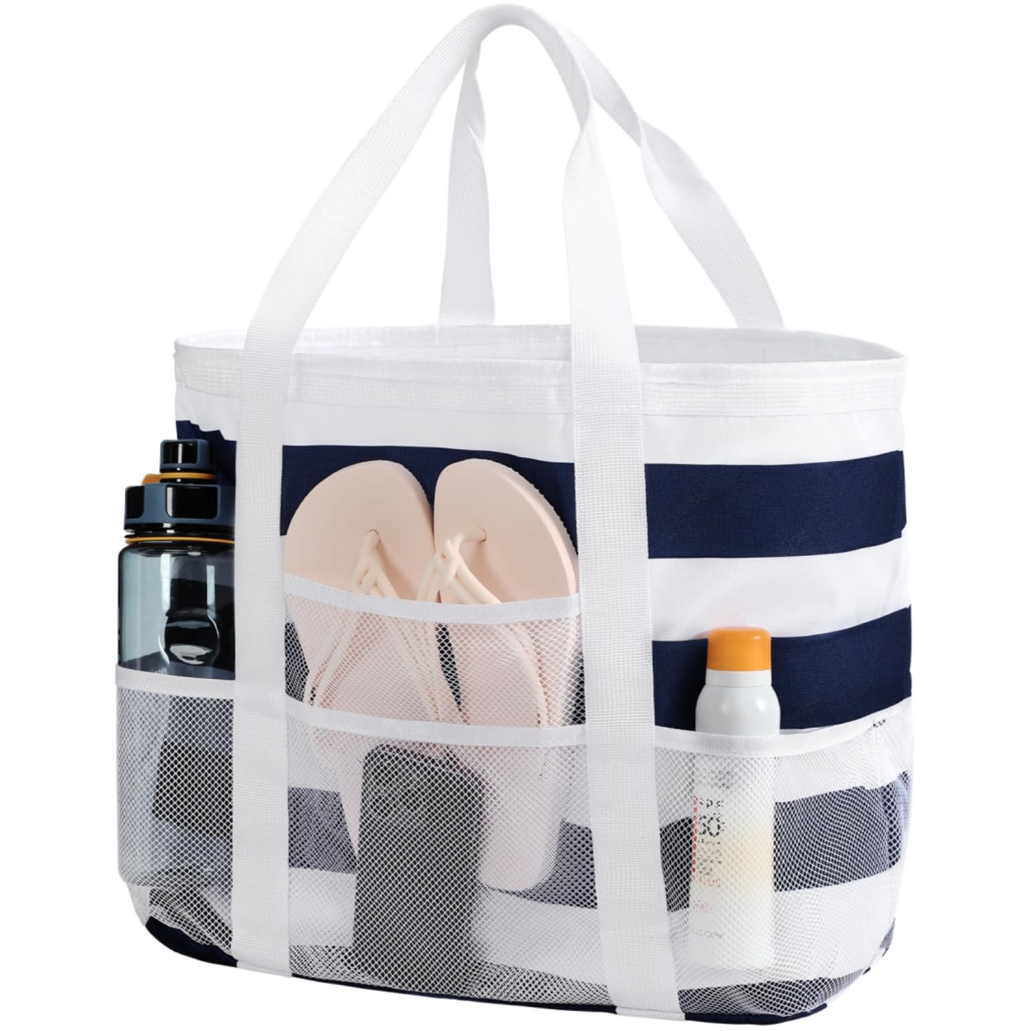 **Waterproof Beach Tote Bag for Women - Large Sandproof Mesh Pool Bag, Stylish Vacation Tote for Beach, Pool & Travel | Perfect for Swimming, Sunbathing & Summer Outings**