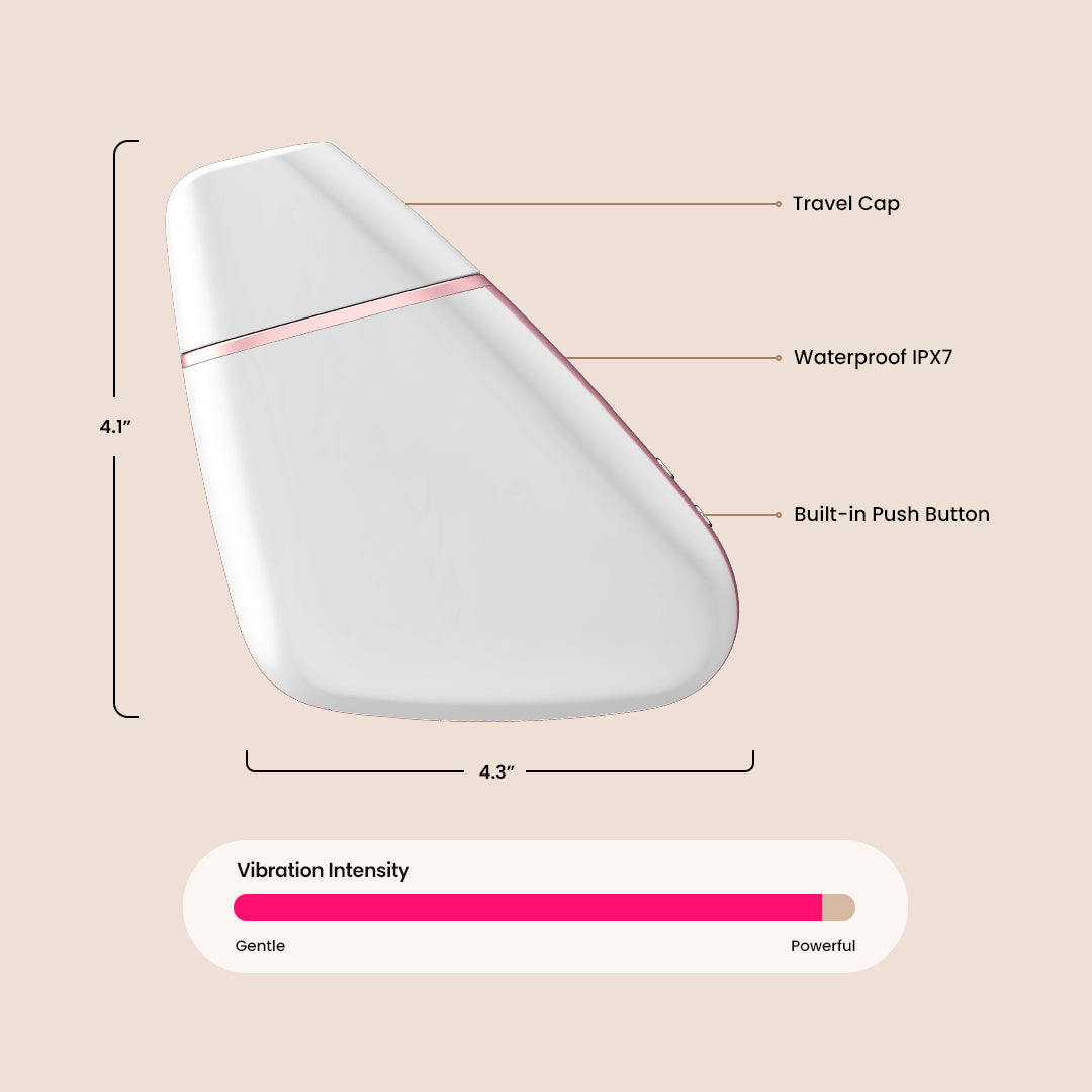 Satisfyer Love Triangle - Air Pulse Stimulation & Vibrations with Travel Cap | Clitoral Stimulator for Women | Perfect for Travel & Discreet Use