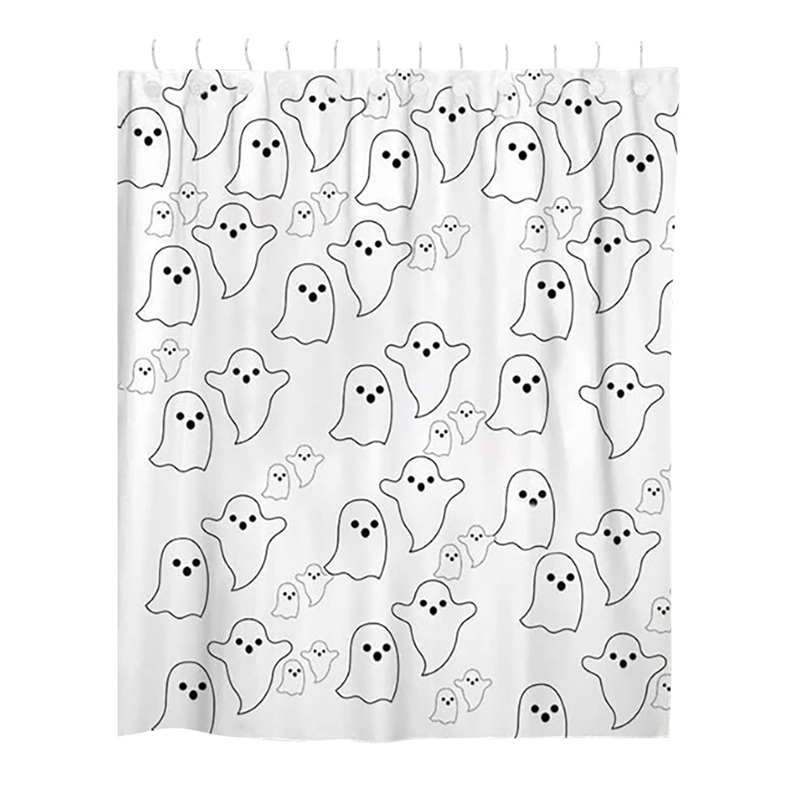 Pomobie Halloween Shower Curtain - Waterproof Bathroom Decor with Window Liner for Holiday Theme Party Decorations - Perfect for Spooky Bathroom Makeover & Halloween Home Decor