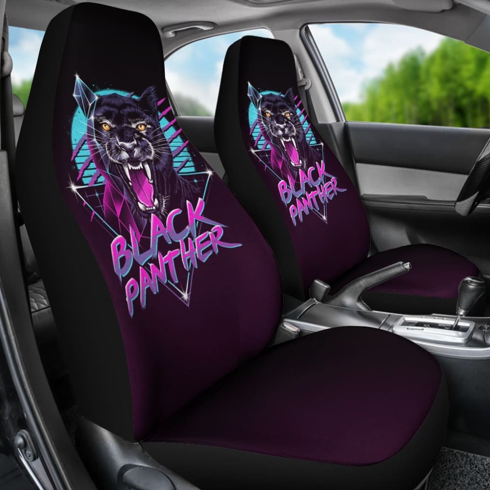 Premium Black Panther Purple Car Seat Covers - Universal Fit for Cars, Trucks & SUVs - Durable Polyester Material - Protect Your Seats from Spills, Pets & Wear - Perfect for Marvel Fans, Road Trips & Daily Commutes