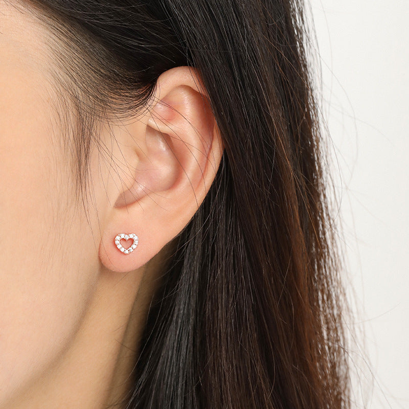 20G Hypoallergenic Heart Stud Earrings - Surgical Steel Cartilage Tragus Helix Piercing Jewelry | Perfect for Unicorn Tragus, Ear Cuffs & Unique Ear Stacks