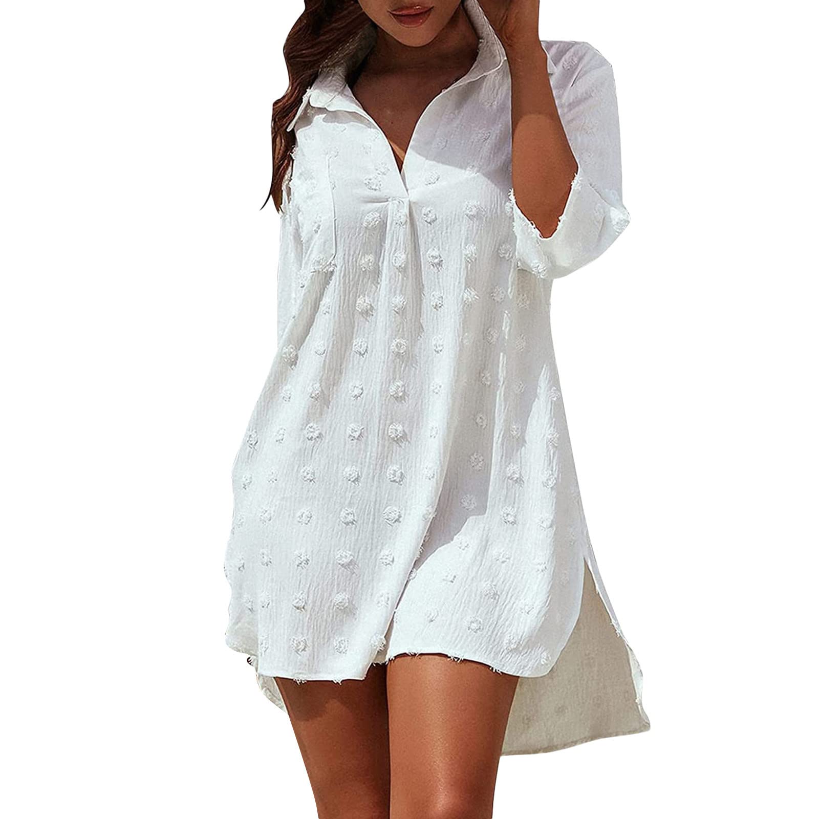 Women's Running Clothing & Summer Beach Cover Up Dress - Lightweight Bikini Swimsuit Cover Ups with Pockets for Beach Holidays, Poolside Relaxation & Outdoor Activities