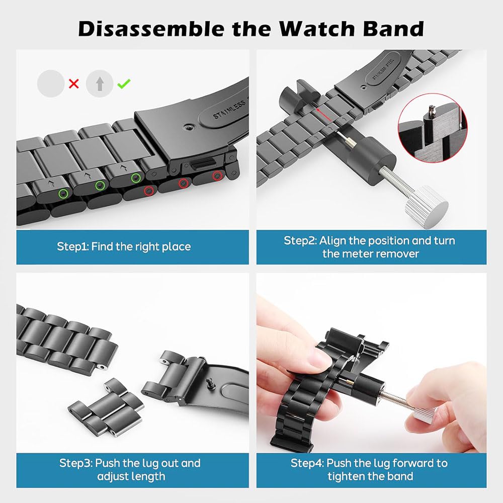 Premium Stainless Steel Apple Watch Band - Compatible with Series 10/9/8/7/6/5/4/3/SE/Ultra (38mm/40mm/41mm/42mm/44mm/45mm/46mm/49mm) - Durable Metal Strap Replacement for Men & Women - Perfect for Workouts, Office Wear & Everyday Use