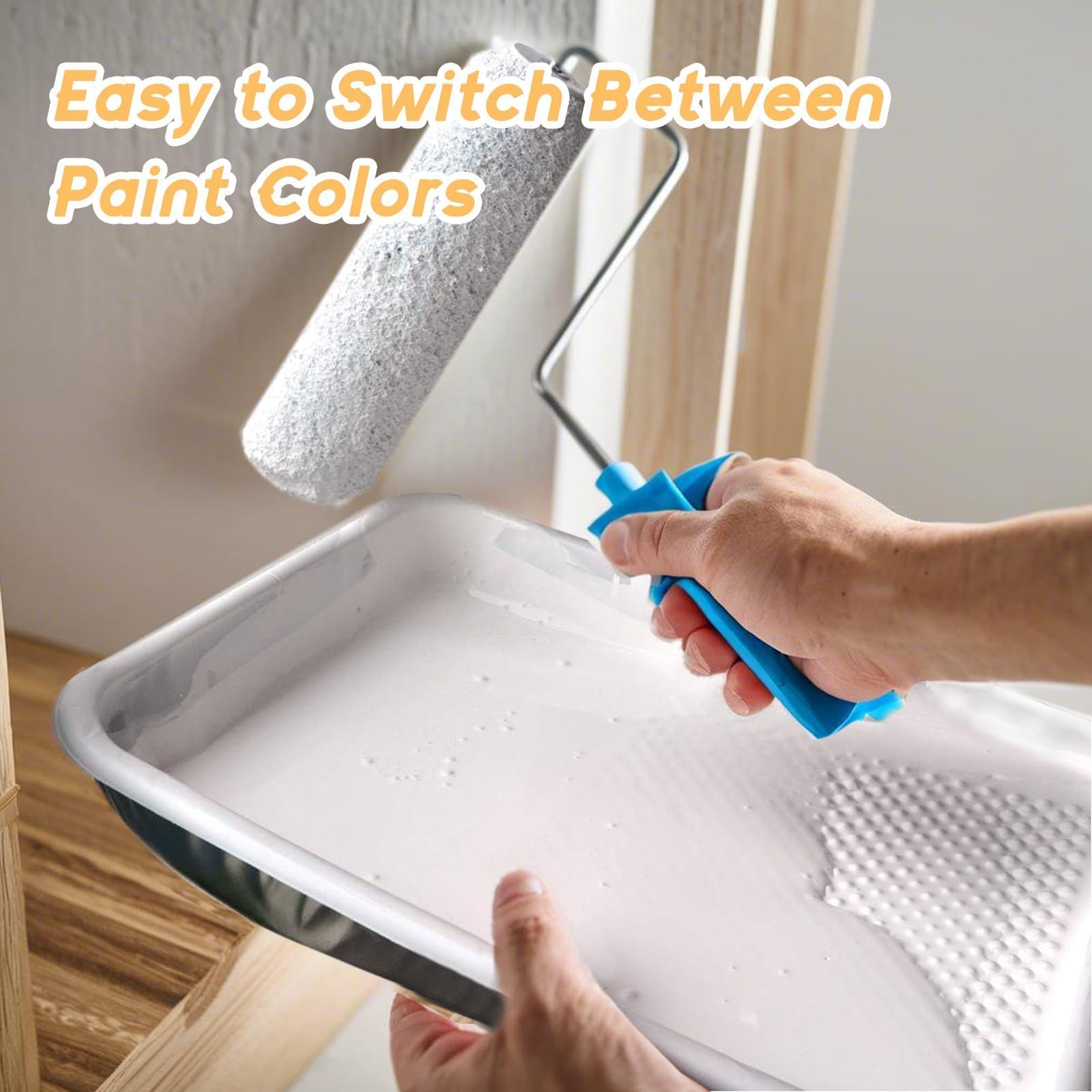 20 Pack Disposable Paint Tray Liners - 9 Inch Paint Roller Tray for House, Walls & Furniture Painting - Perfect for DIY Home Projects, Wall Repainting & Furniture Refinishing
