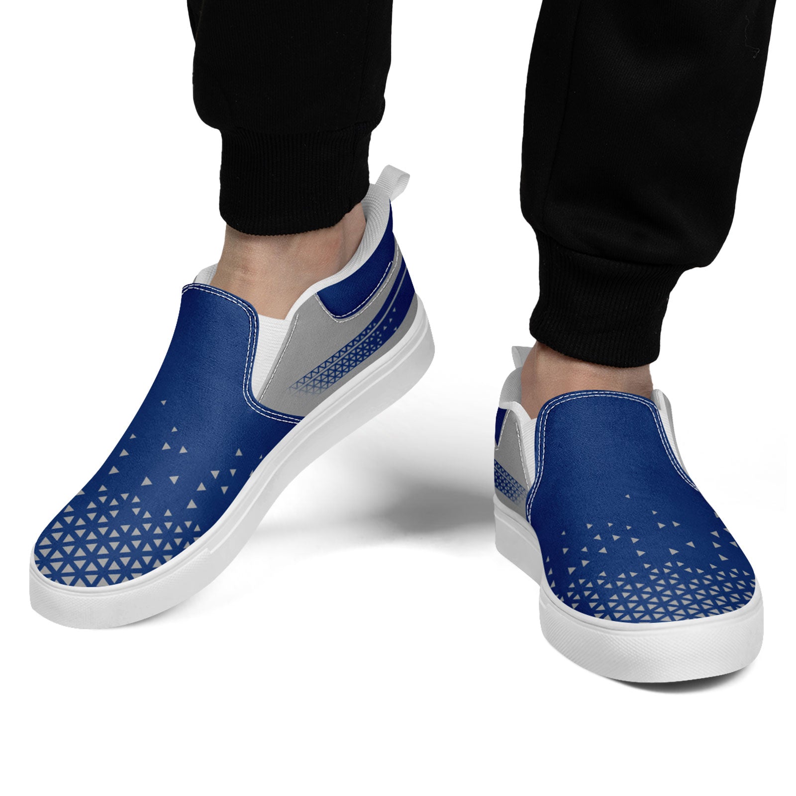 Custom Personalized Slip-On Canvas Sneakers - Handmade Breathable Lightweight Shoes for Men & Women - Perfect for Casual Wear, Walking & Street Fashion (Style: FN071 E023042)