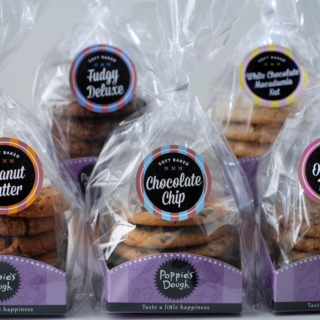 Poppie's Dough Classic Assortment Soft Baked Cookies - 24 Count Variety Pack | Gourmet Homemade Style Cookies for Gifts, Parties & Office Snacks | Perfect for Holidays, Birthdays & Coffee Time