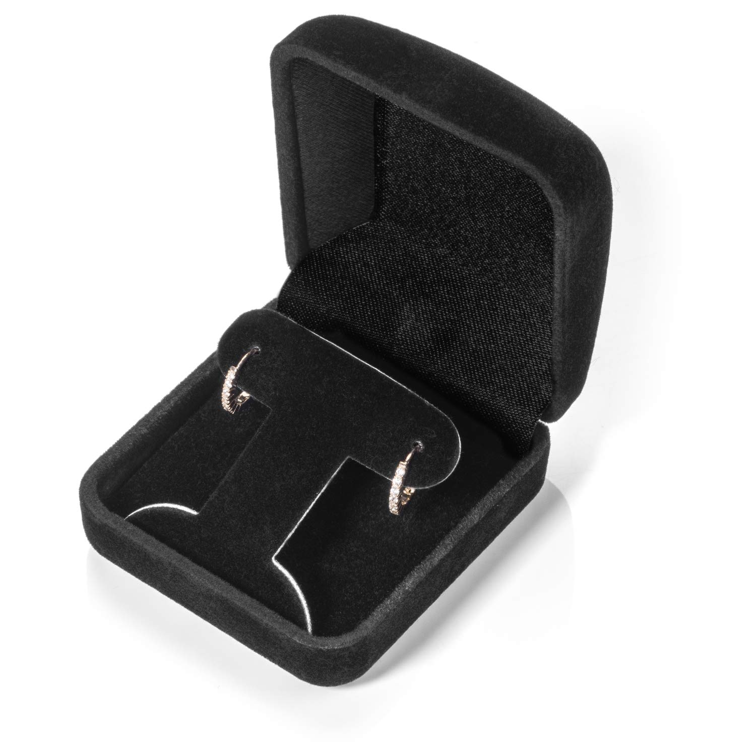 14K Solid Gold Huggie Hoop Earrings with Cubic Zirconia - Round Cut Design | Pave or 3-Stone Setting Options | Gift Box Included | Perfect for Everyday Wear, Date Nights & Special Occasions