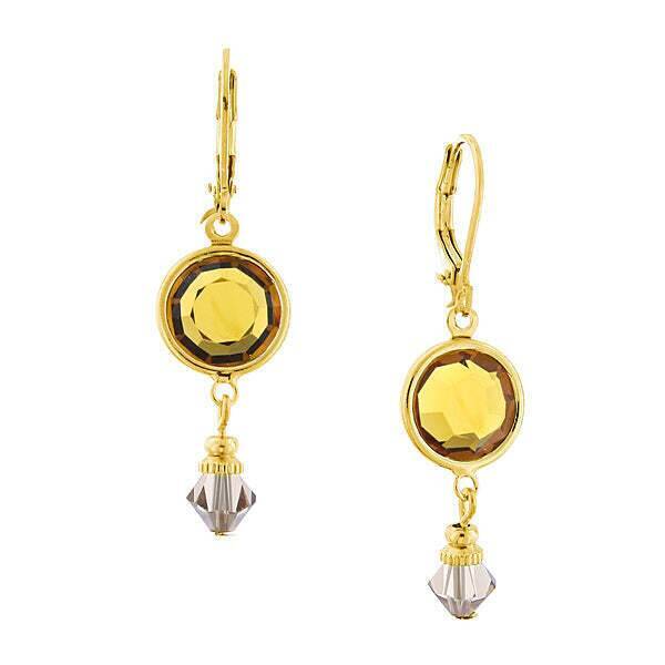 1928 Austrian Crystal Drop Earrings - Elegant Dangling Jewelry for Women | Perfect for Weddings, Parties & Special Occasions
