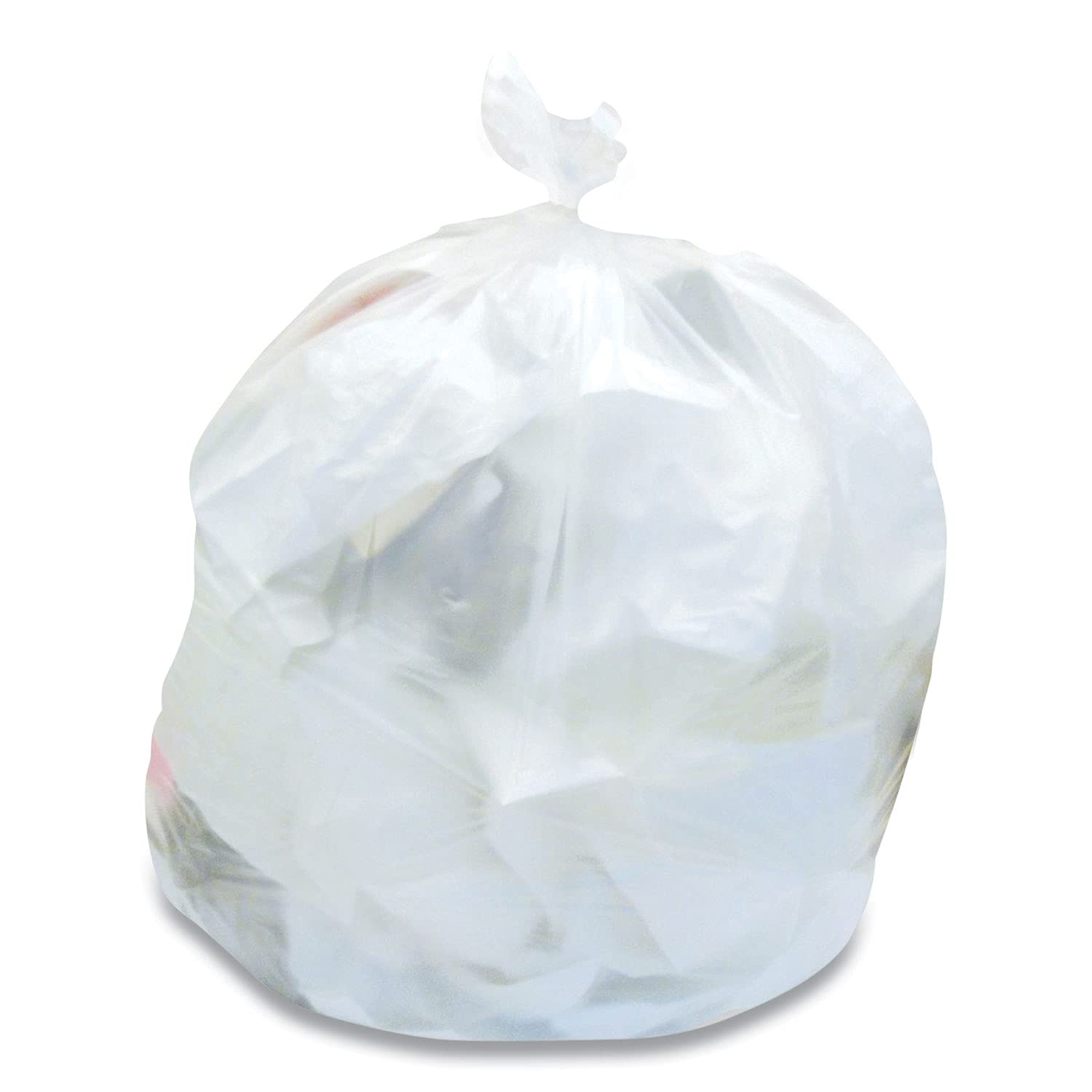 Brighton Professional 12 Micron Heavy-Duty Trash Bags - 33 Gallon, 250 Count, Clear High-Density Garbage Bags for Kitchen, Office & Outdoor Use