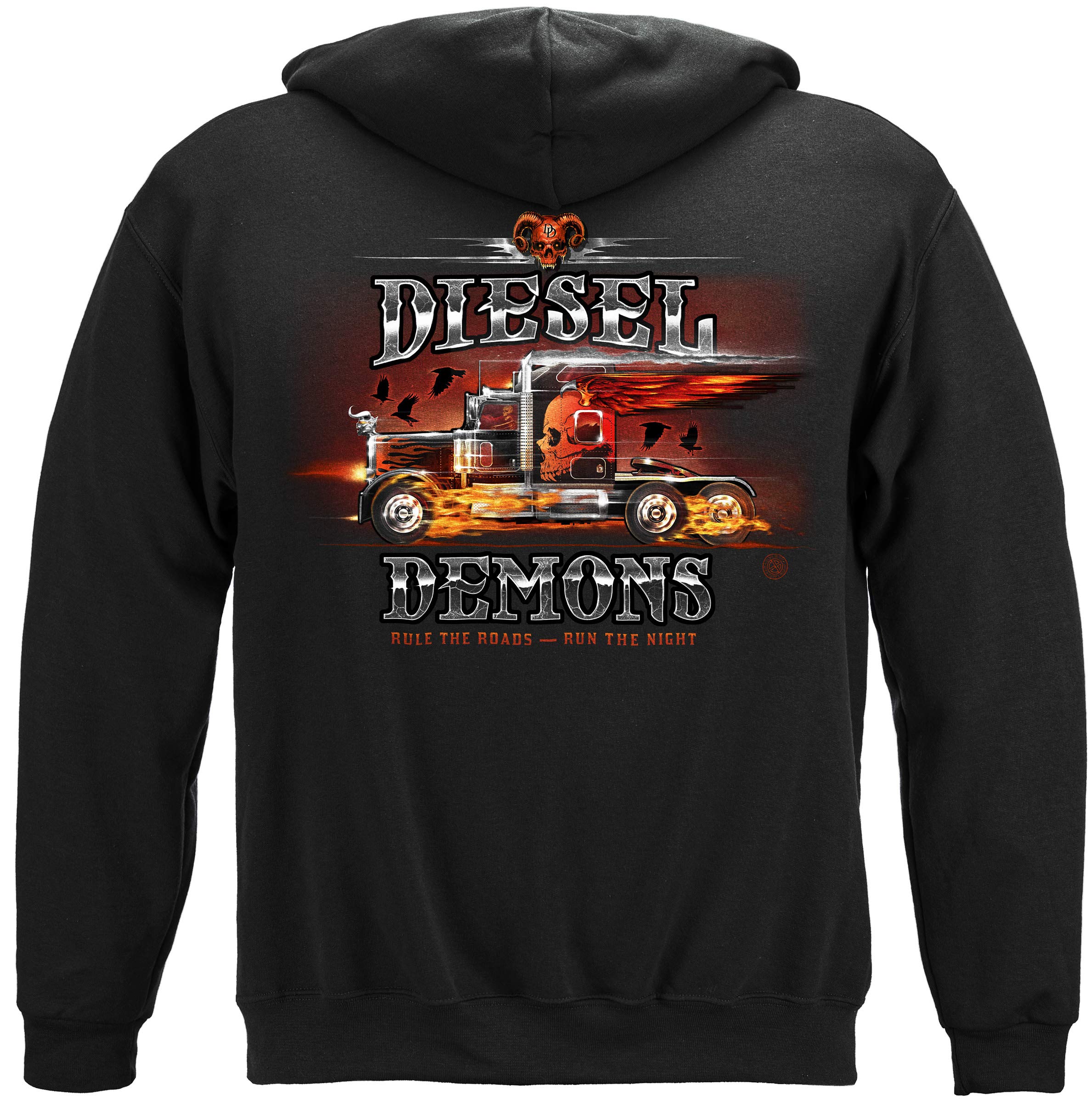 Erazor Bits Trucker Hoodies - Big Rig Themed Cotton Jackets for Men & Women, Perfect for Road Trips, Outdoor Adventures, and Casual Wear