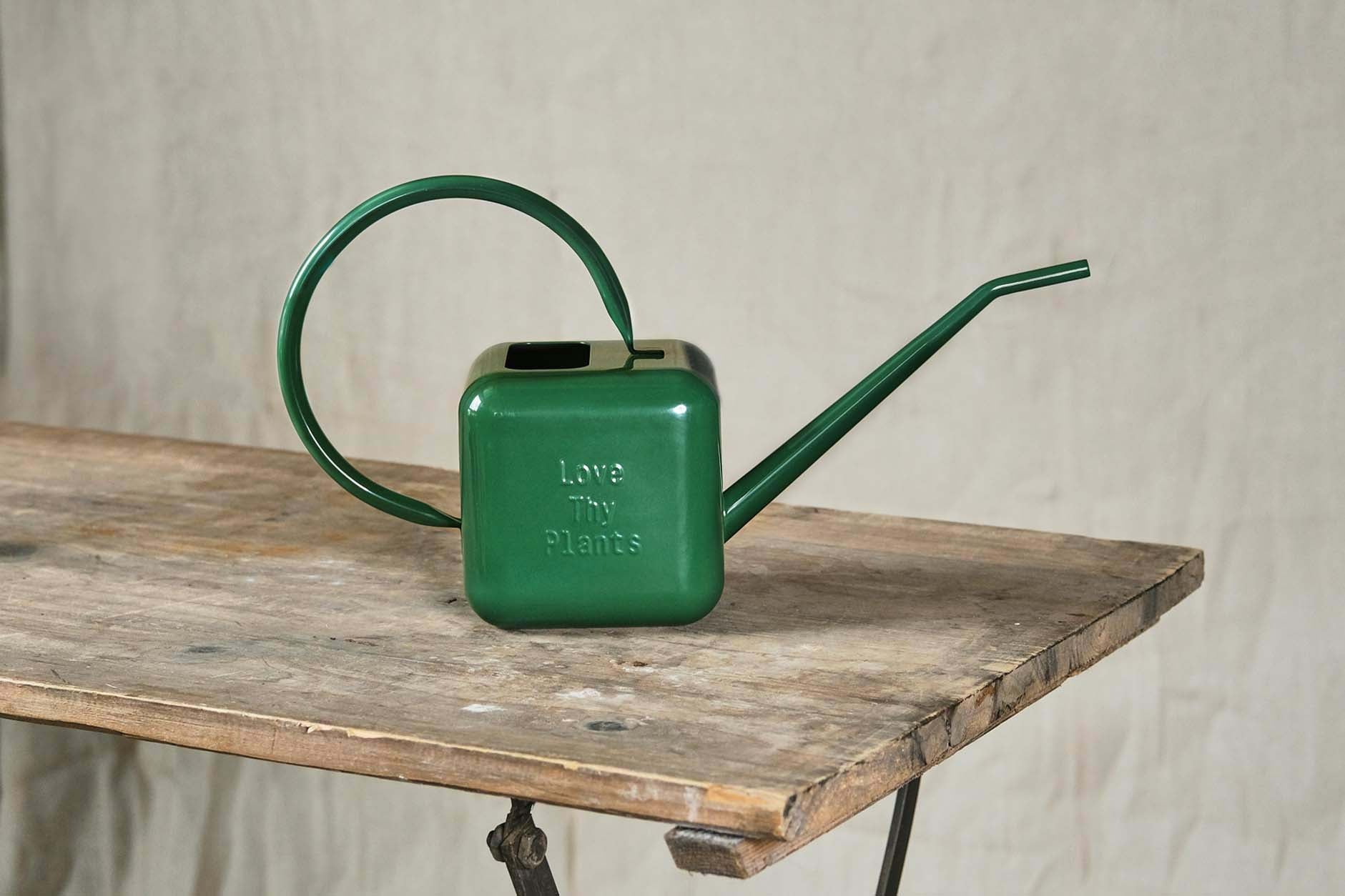Sowvital Forest Green Watering Can - 1.5L Garden Watering Can with Long Spout, Rustproof Metal & Ergonomic Handle - Perfect for Indoor Plants, Outdoor Flowers, and Herb Gardens