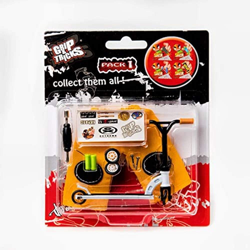Freestyle Finger Scooter White Pack - 10-Piece Set with 2 Extra Wheels & 3 Tools for Mini Fingerboards | Perfect for Kids 6+ | Great for Stunt Tricks, Office Stress Relief & Indoor Play