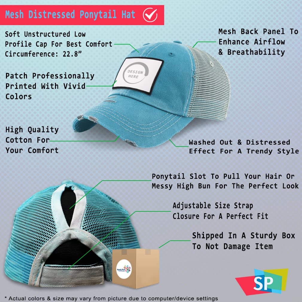 Speedy Pros Women's High Ponytail Baseball Cap with Corn Fruit & Vegetable Print - Perfect for Farmers Markets, Gardening, and Outdoor Activities