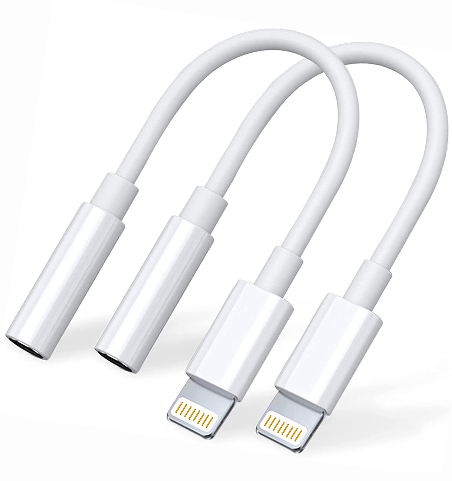 Apple MFi Certified Lightning to 3.5mm Headphone Jack Adapter - Hi-Fi Digital Audio Connector for iPhone 12/11 Pro/XS/XR/X/8/7/SE & iPad Pro/Mini - Compatible with iOS 10+ - Perfect for Music, Gaming & Hands-Free Calls