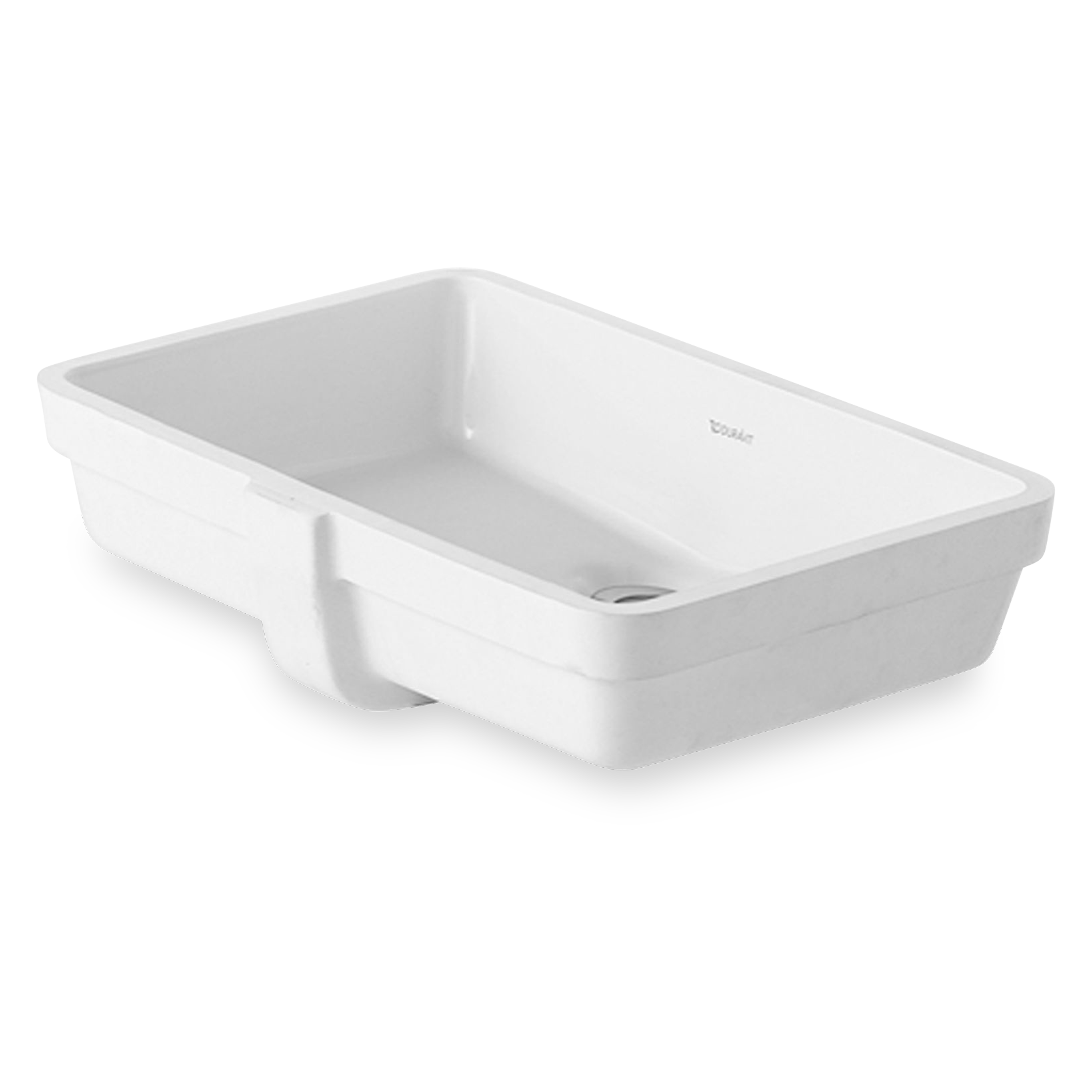 Duravit Vero 19x12 Undermount Bathroom Sink - White Porcelain Ceramic Basin for Modern Vanity | Perfect for Small Bathrooms & Powder Rooms