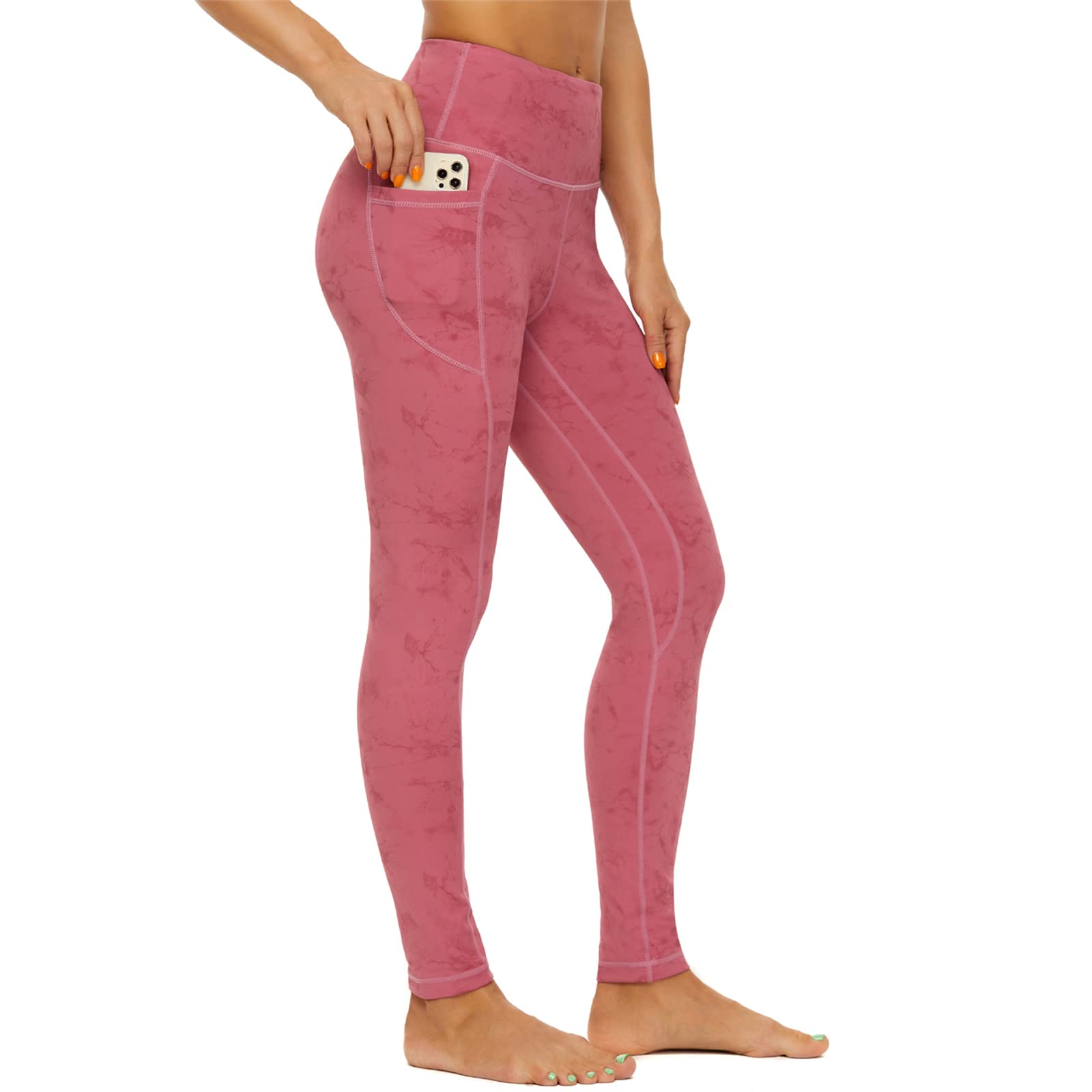 CCKO High Waisted Yoga Pants for Women with Pockets - Stretchy Workout Leggings with Tummy Control - Perfect for Gym, Running & Everyday Wear