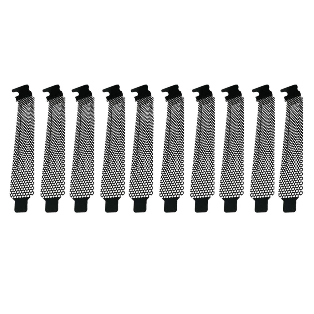 Uonlytech PC Dust Filter Mesh for Computer Case - 10 Pack PCI Slot Dust Cover, Replacement Air Filter for Gaming PC, Desktop, Workstation - Prevent Dust Build-Up & Improve Airflow