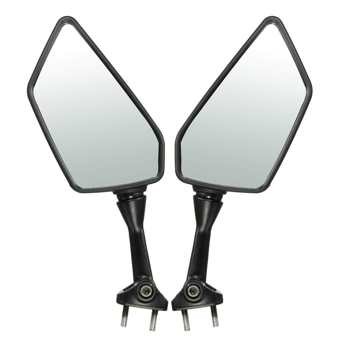 GIAOGIAO 2-Pack Universal Motorcycle Rearview Mirrors - Compatible with Kawasaki Ninja 250R EX250 (2008-2013) - Adjustable Convex Safety Mirrors for Better Visibility - Perfect for Street Riding, Commuting & Touring