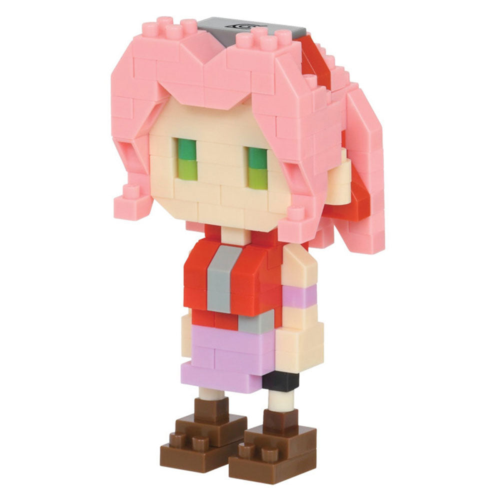 Nanoblock Naruto Shippuden Sakura Haruno Building Blocks Set NBCC-136 - Anime Collectible Model Kit for Home Decor & Gift for Fans