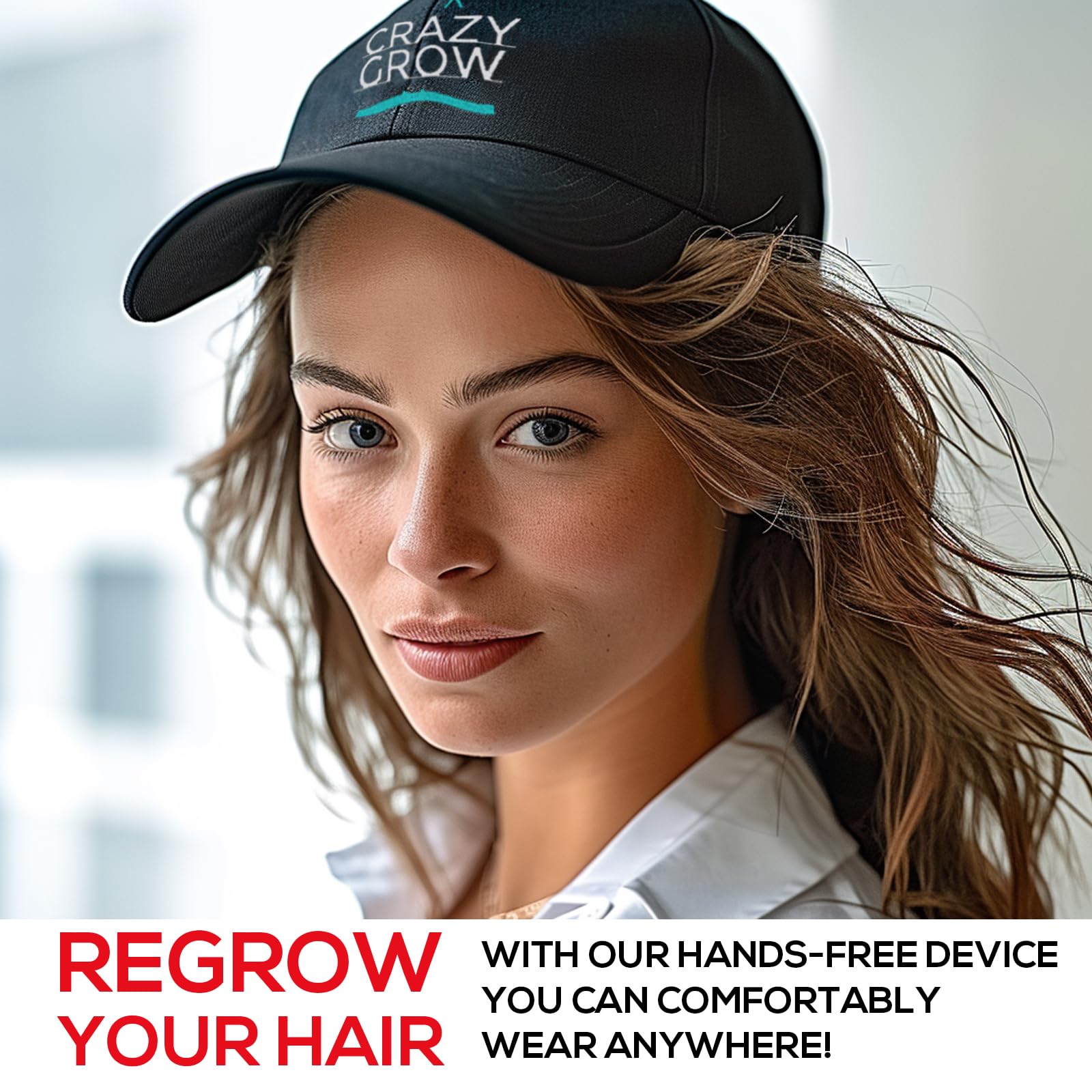 Laser Therapy Cap for Hair Regrowth - FDA Cleared Hair Loss Treatment for Men & Women - Red Light Therapy Cap for Thinning Hair - Stimulates Hair Growth at Home - Perfect for Daily Use & Travel