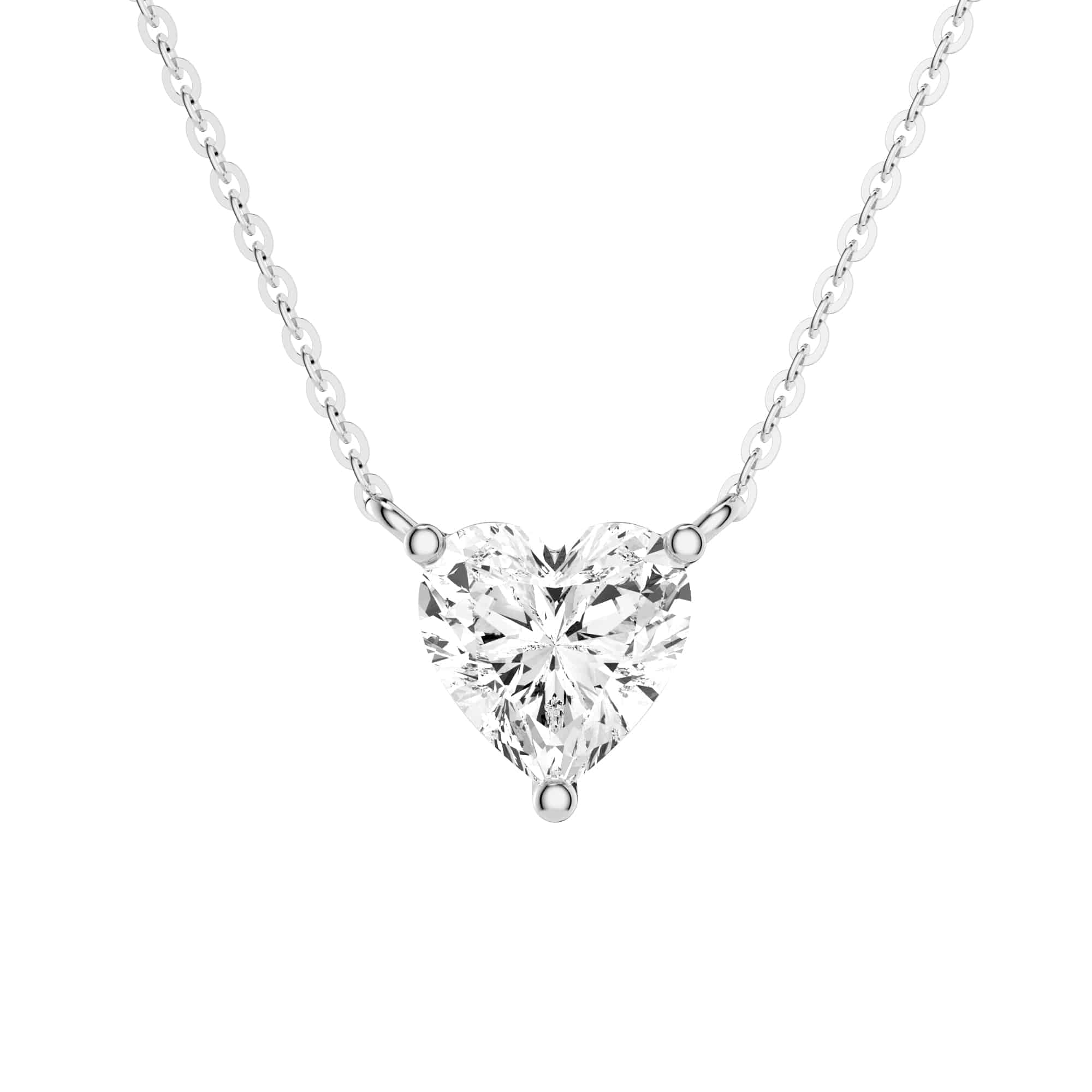 Heart Cut Moissanite Solitaire Pendant Necklace - 14K Gold Plated Elegant Jewelry Gift for Women, Valentine's Day, Anniversary & Special Occasions