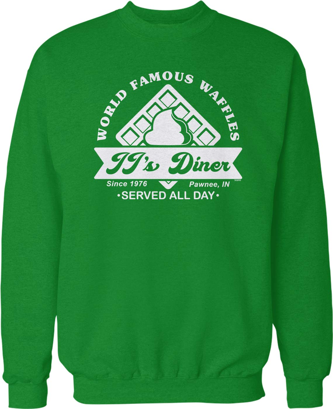 JJ's Diner World Famous Waffles Crew Neck Sweatshirt | Vintage TV Show Inspired Apparel | Perfect for Friends Fans & Pop Culture Lovers