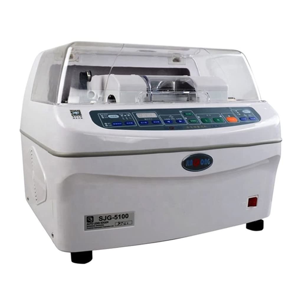 Auto Lens Edger Grinder Cutter - Professional Glass Polishing & Beveling Machine for CR39 & Eyeglasses | Optical Shop & Optometry Equipment (Model 5100) | Perfect for Eyewear Manufacturing & Lens Repair