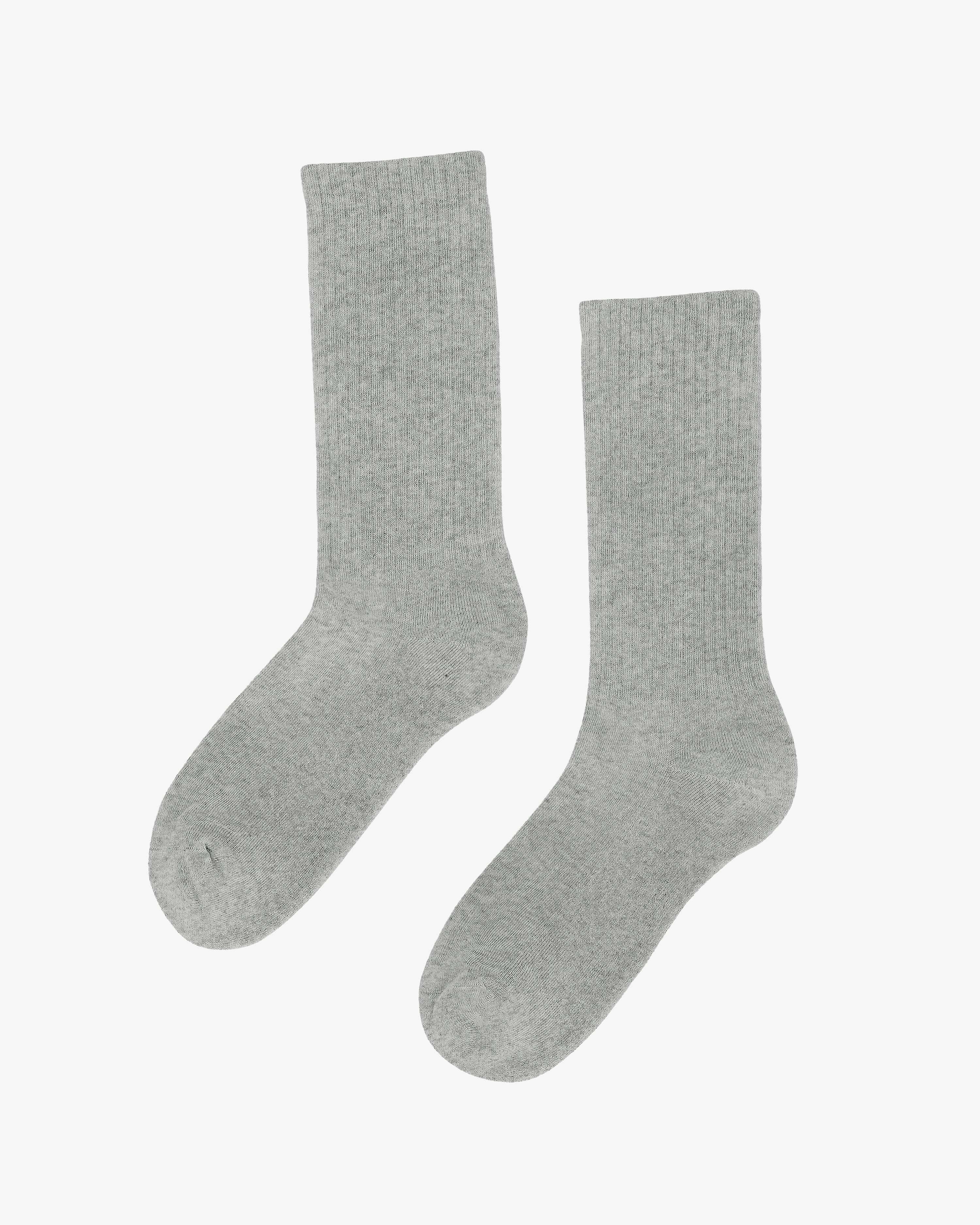 Organic Active Socks for Women & Men - Breathable Heather Grey Athletic Socks for Running, Yoga & Workout - Comfortable Non-Slip Performance Socks