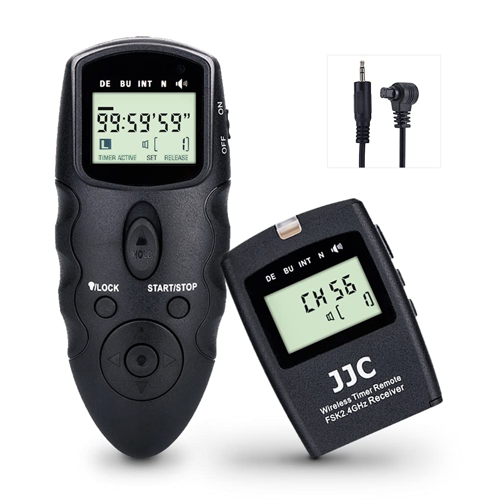 Wireless Remote Shutter Release Timer for Canon EOS R1 R5 R3 5D IV III II 5DS 6D 6D II 7D 7D II 1D II III IV 1Ds D2000 D60 D30 50D 40D 30D - Perfect for Time-Lapse Photography, Group Shots & Hands-Free Shooting