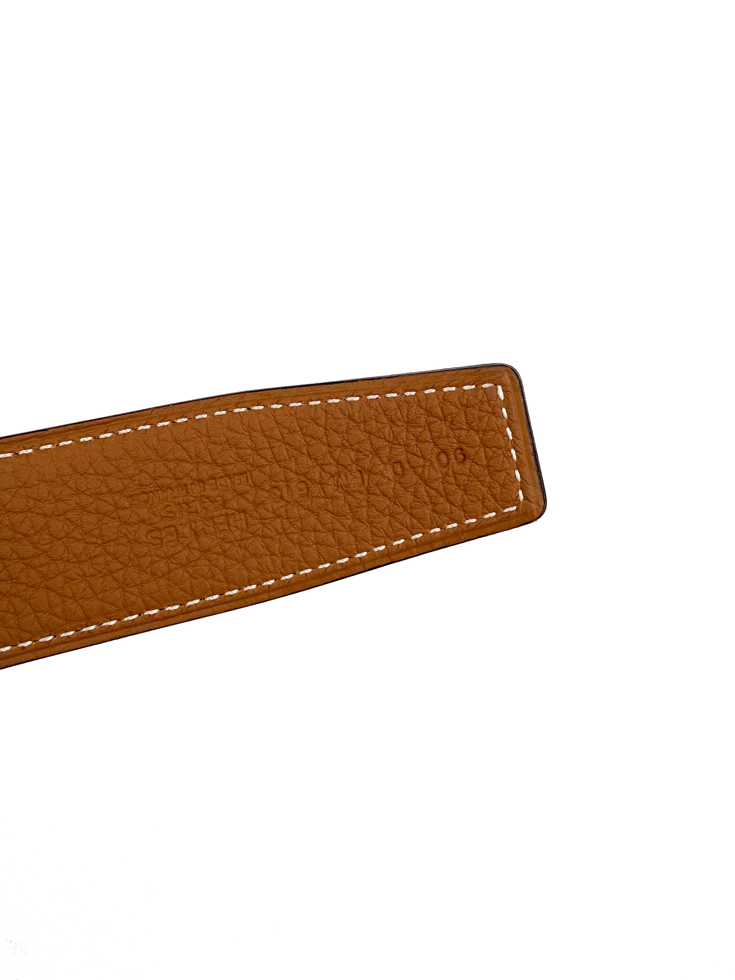 Hermes Constance Belt - Black & Gold Reversible Leather Strap 90cm | Luxury Designer Belt for Women | Perfect for Office, Evening & Special Occasions
