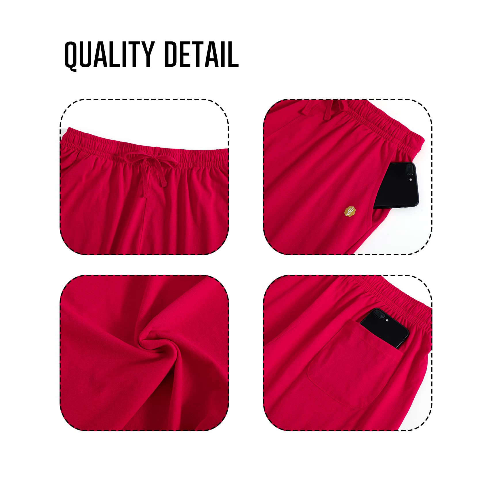 LUCKY CATUS Women's Bermuda Shorts - Stretchy Jersey Yoga Shorts with Pockets for Walking, Running & Athletic Wear - Comfortable Knee-Length Casual Shorts for Women | Perfect for Gym, Travel & Summer Outfits