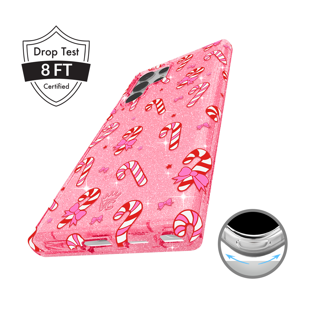 Pink Peppermint Princess Samsung Phone Case - Cute Protective Cover for Samsung Galaxy [Model] - Perfect Gift for Girls & Teens - School, Work, Everyday Use