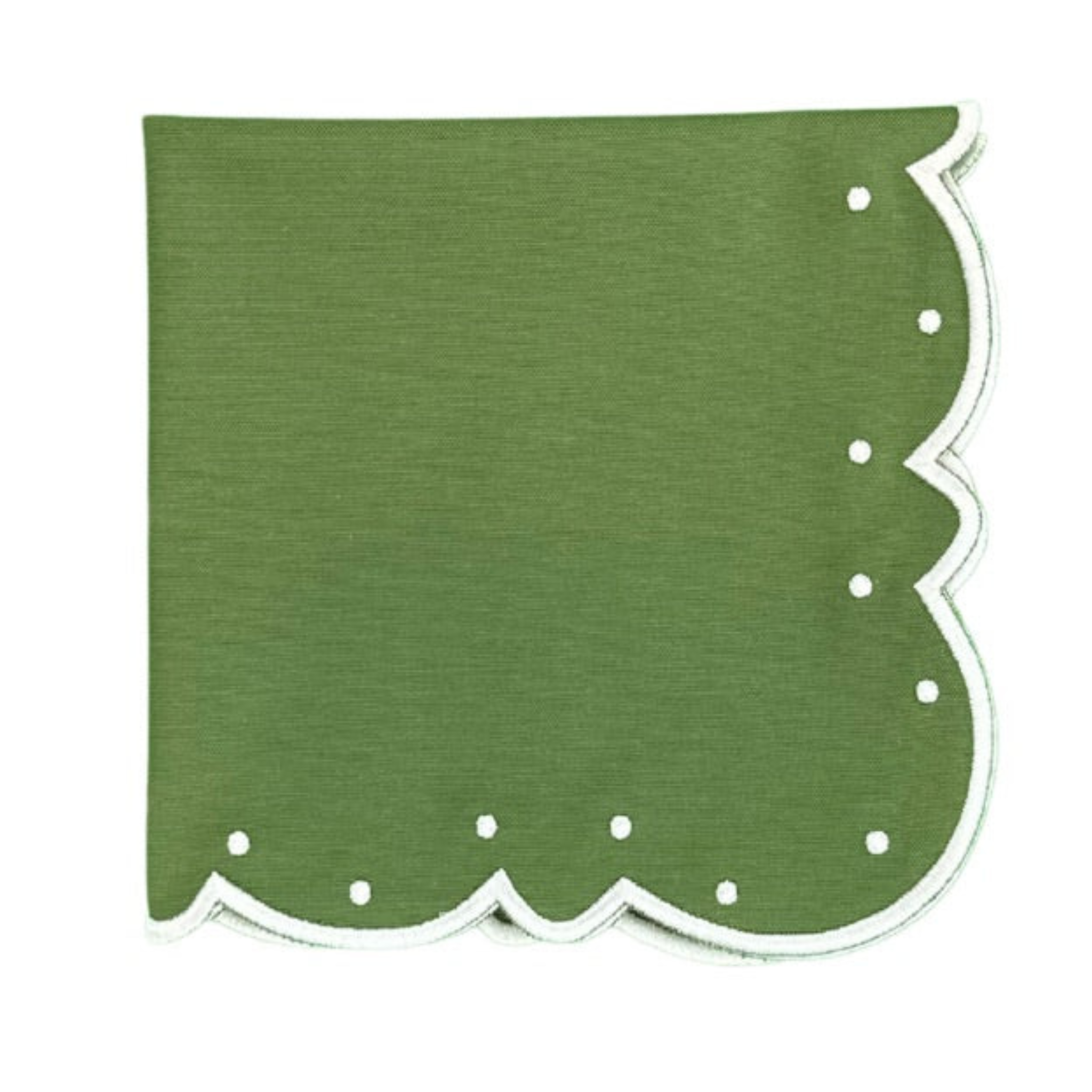 Premium Green Ava Napkins - Set of 4 | Soft & Absorbent Cotton Dinner Napkins for Everyday Use, Parties & Fine Dining