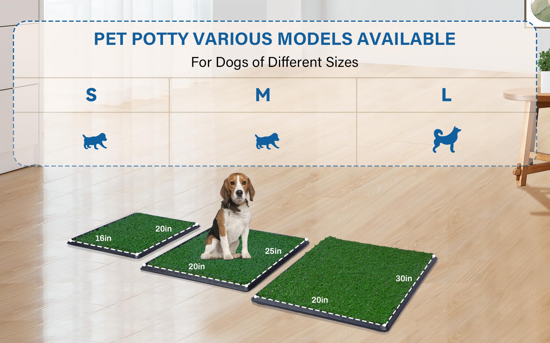 Premium Artificial Grass for Dog Potty Training – 20x25 Inch, High Absorbency Grass Pad with Tray, Indoor/Outdoor Puppy Litter Box (2-Pack) – Perfect for Apartments, Balconies & Pet-Friendly Homes